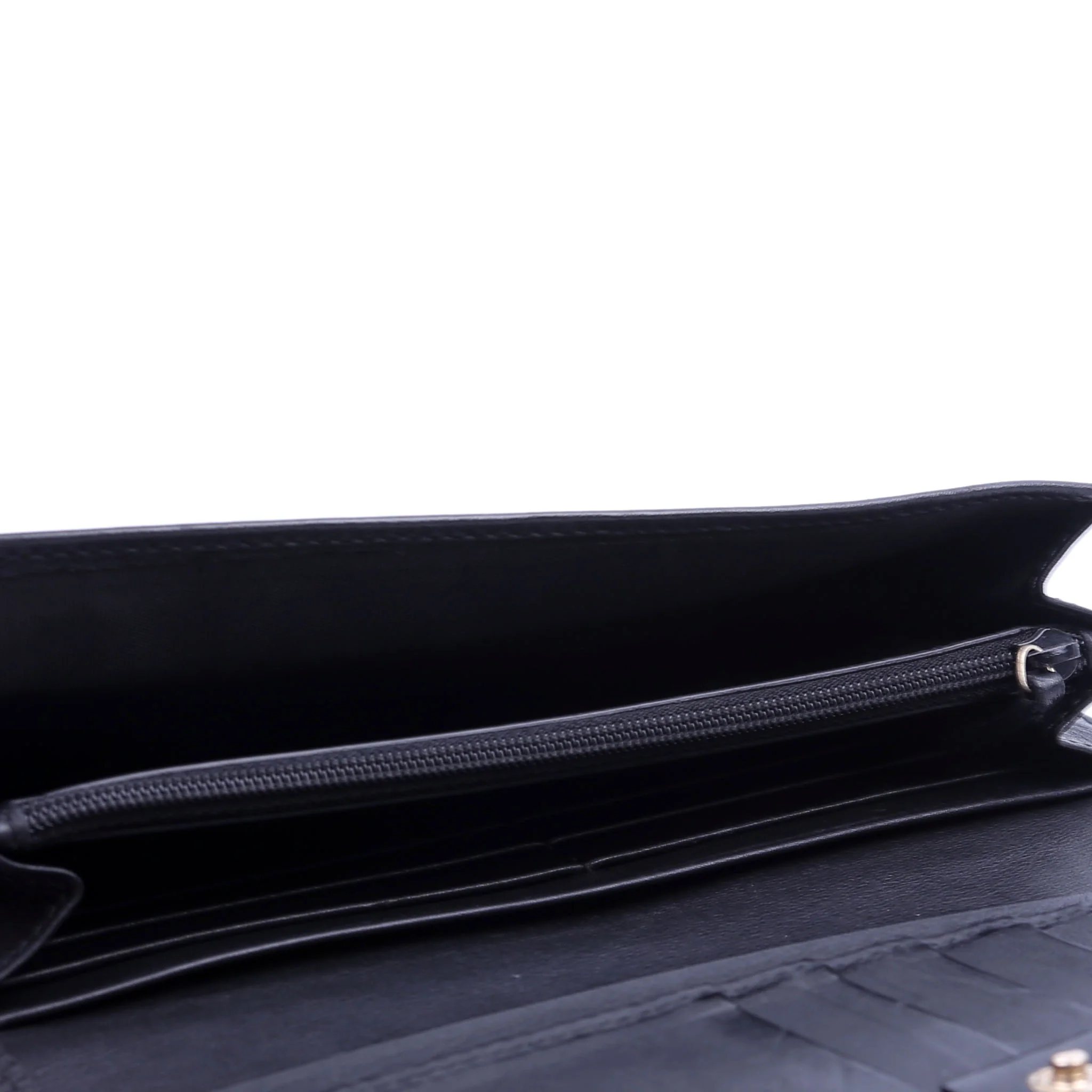 449396 Microguccissima Continental Flap Wallet Black - Image 11