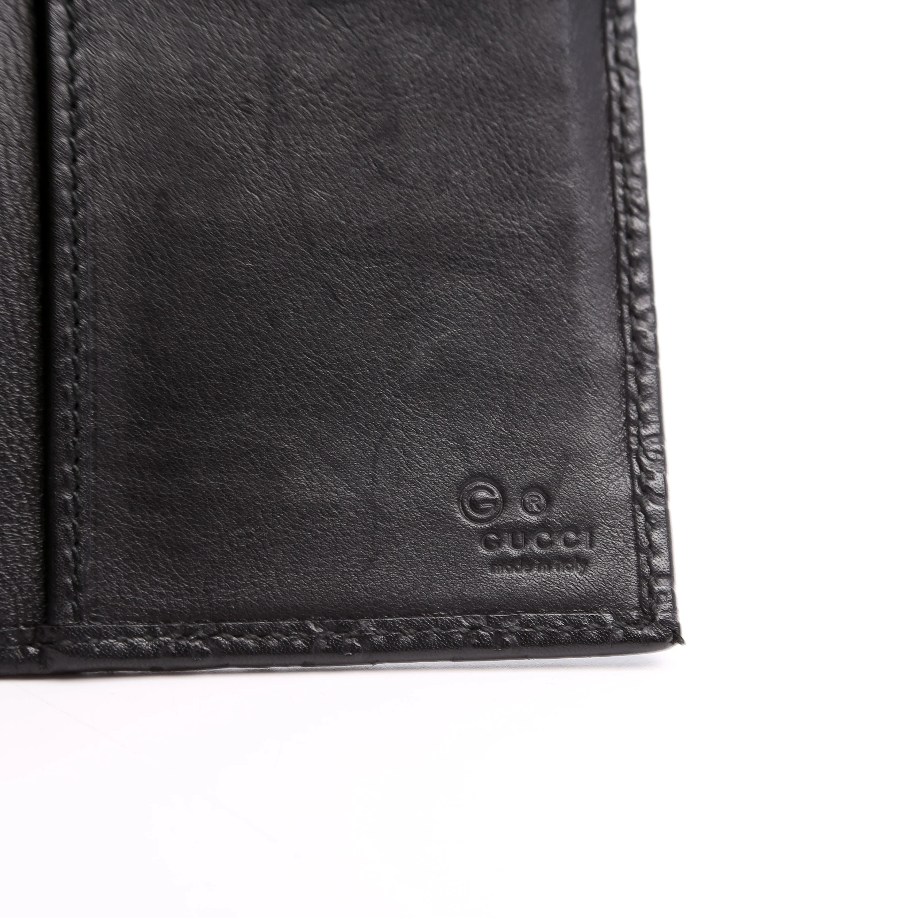 449396 Microguccissima Continental Flap Wallet Black - Image 12