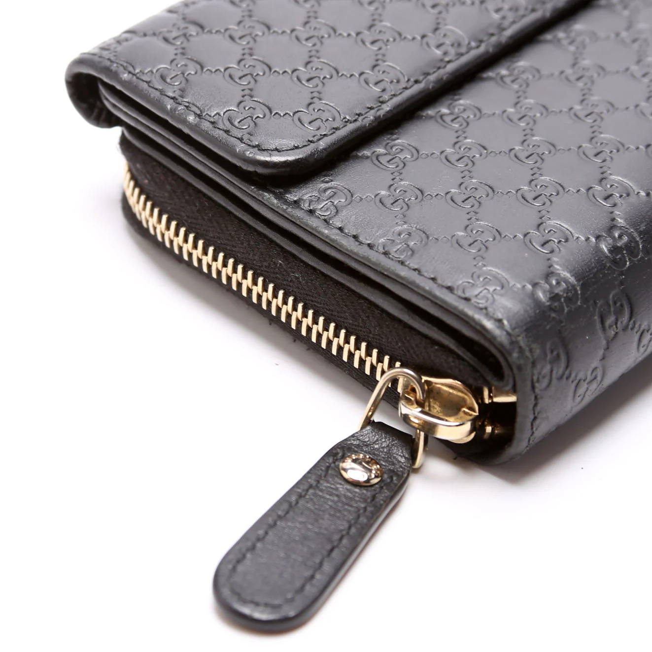 449396 Miroguccissima Continental Flap Wallet Black - Image 5