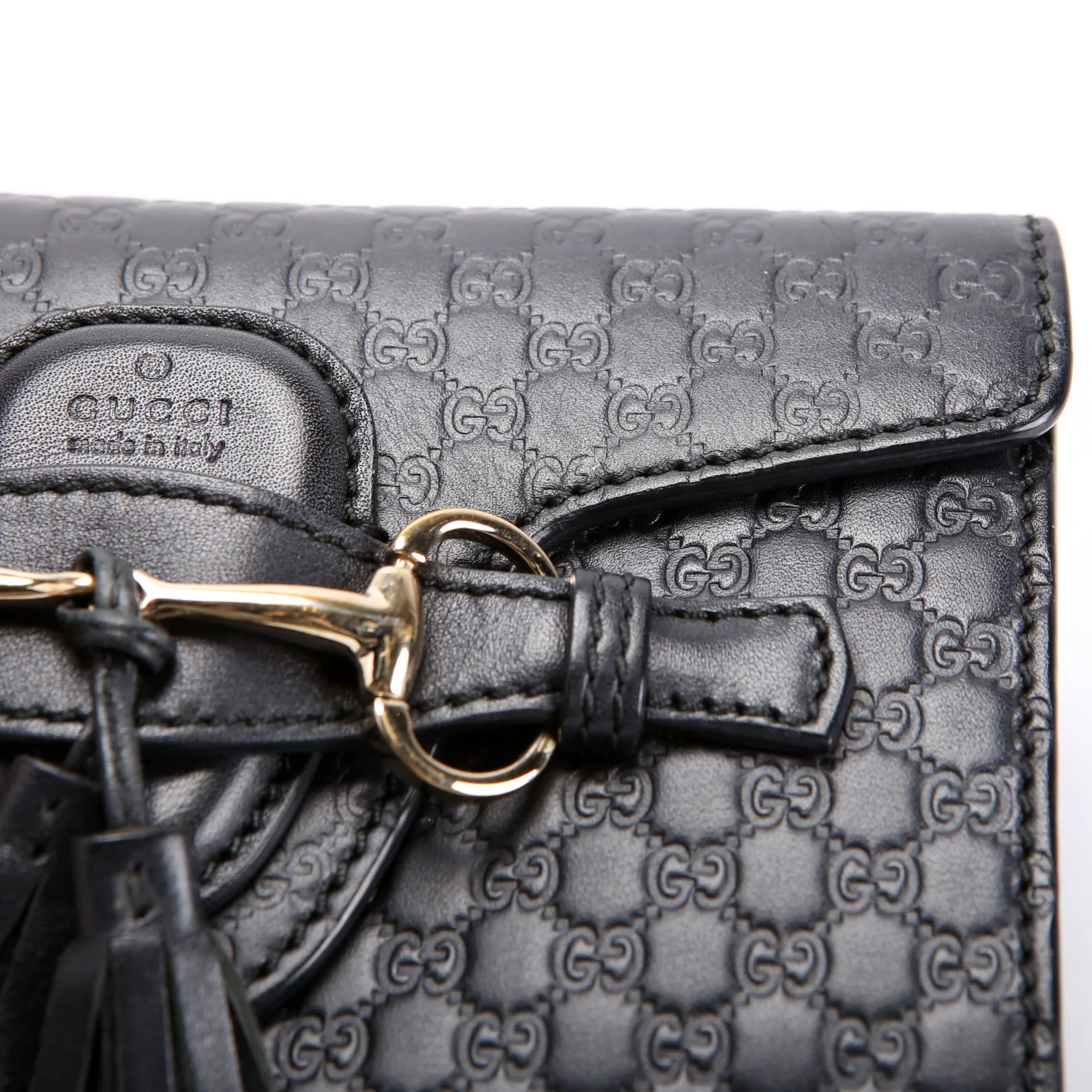 449636 Micro Guccissima Mini Emily Shoulder Black - Image 7