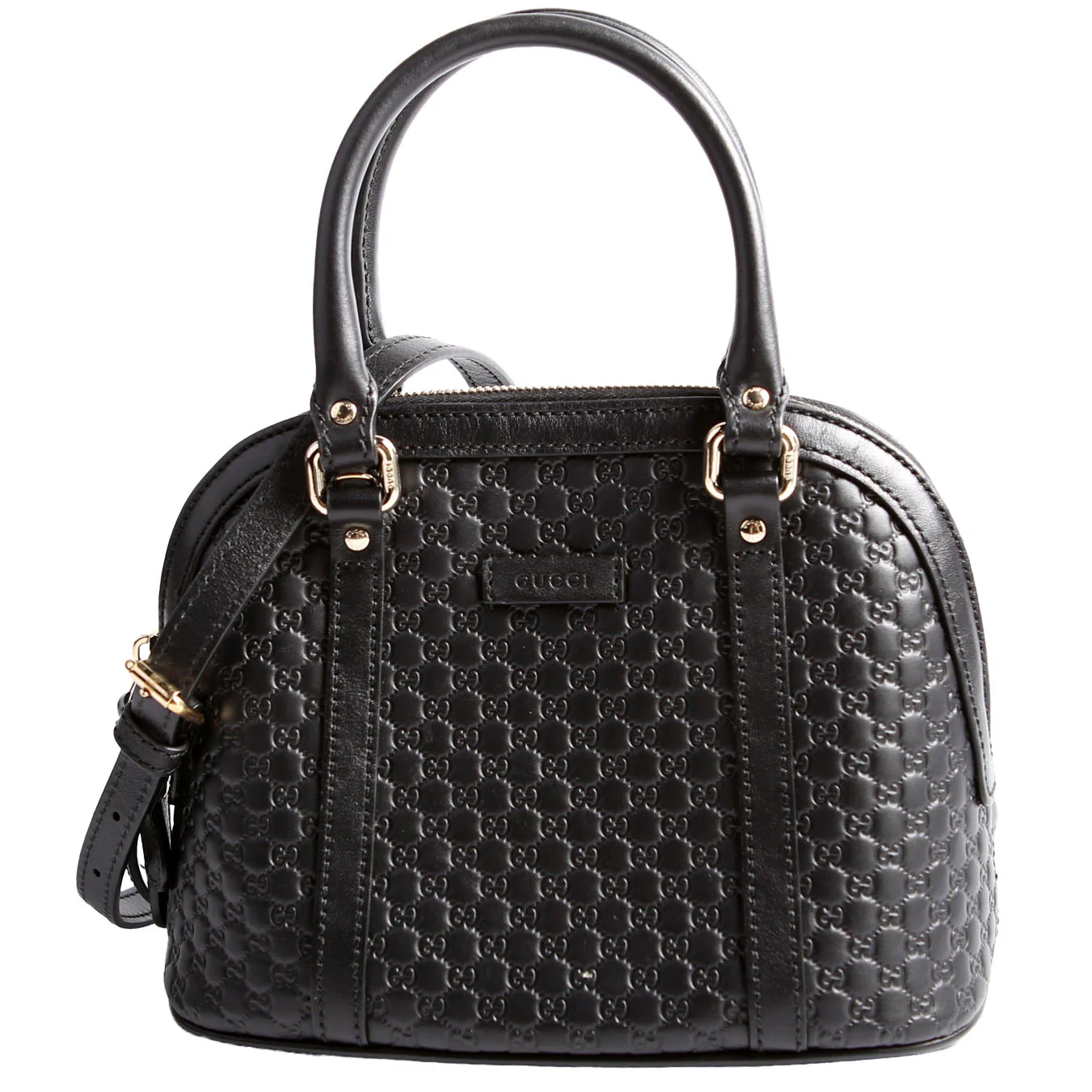 449654 Mini Dome Micro Guccissima Black