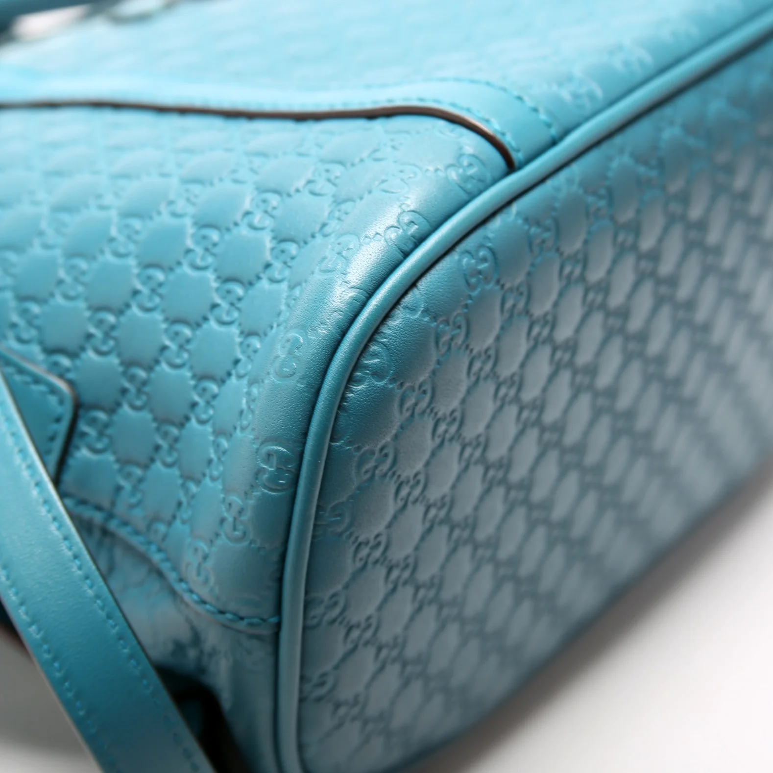 449654 Mini Dome Micro Guccissima Teal - Image 5