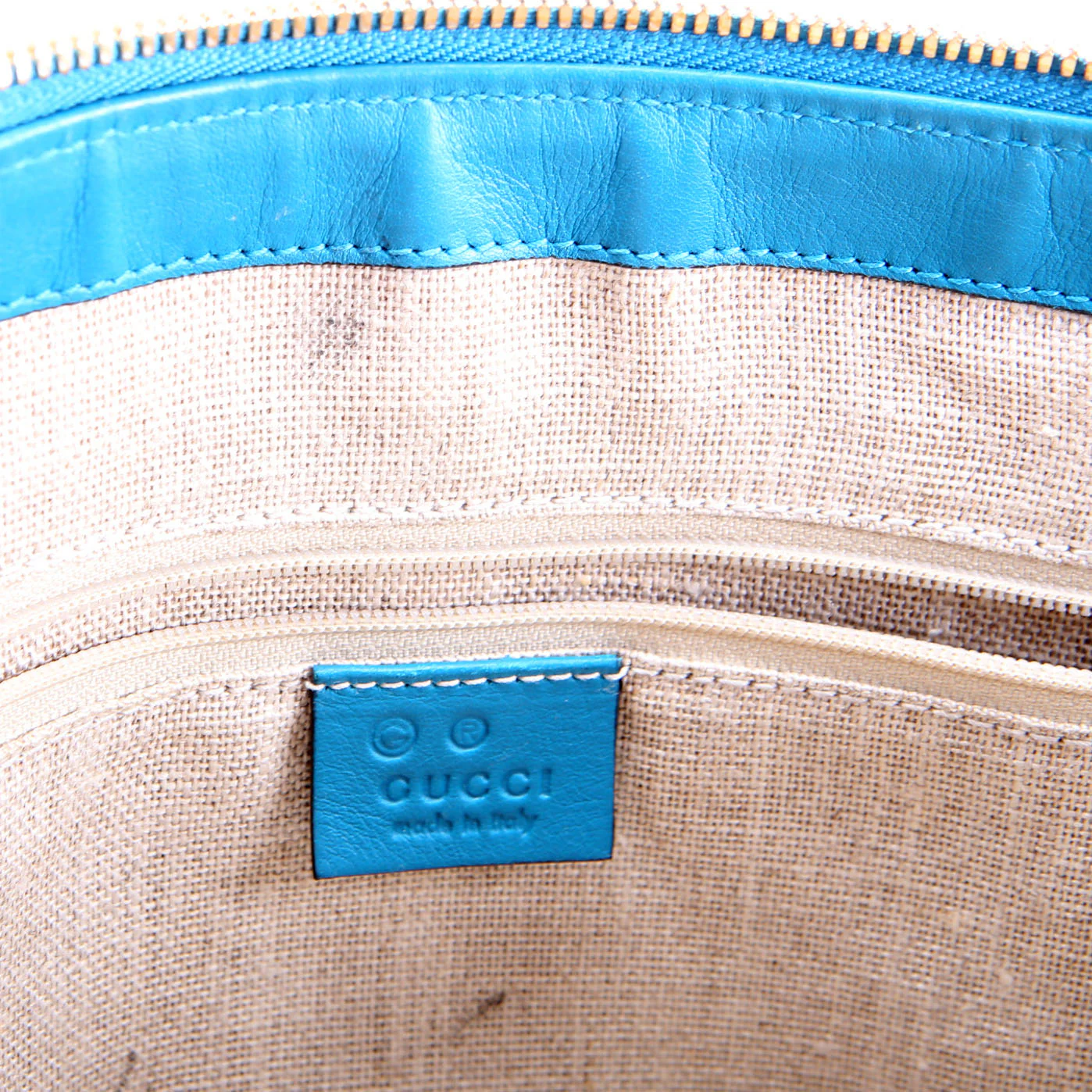 449656 Marguax Satchel Micrio Guccissima Teal - Image 11