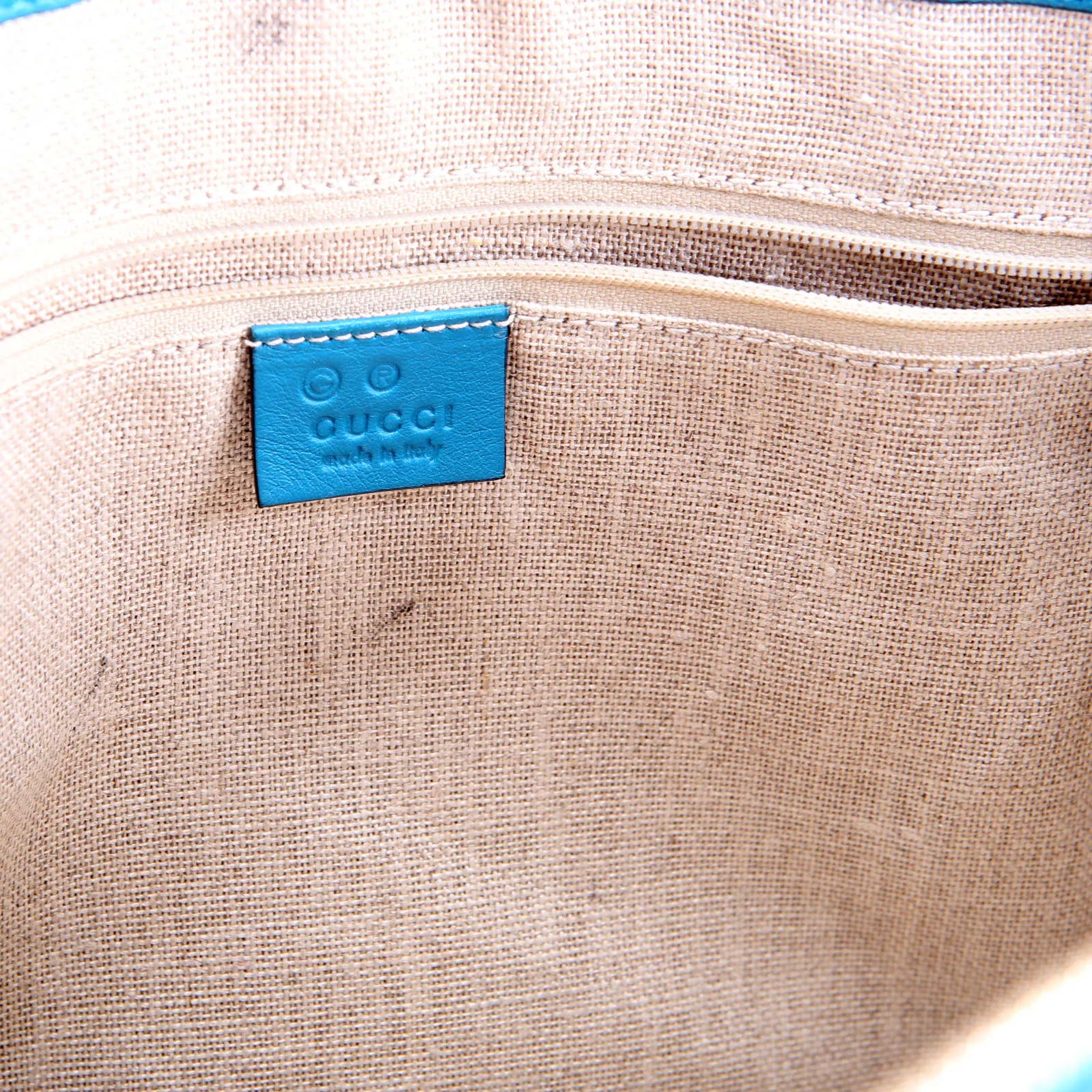 449656 Marguax Satchel Micrio Guccissima Teal - Image 12