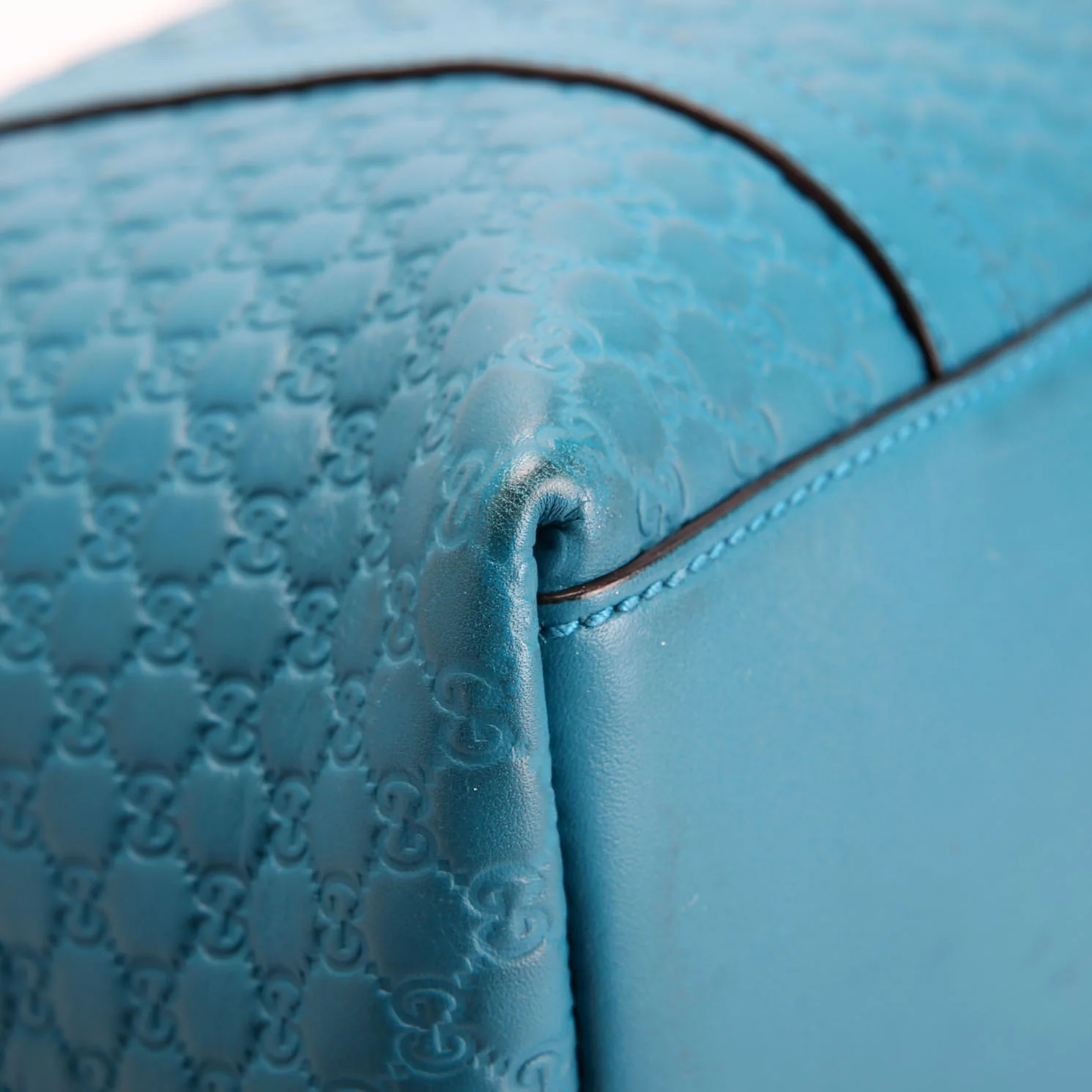 449656 Marguax Satchel Micrio Guccissima Teal - Image 6