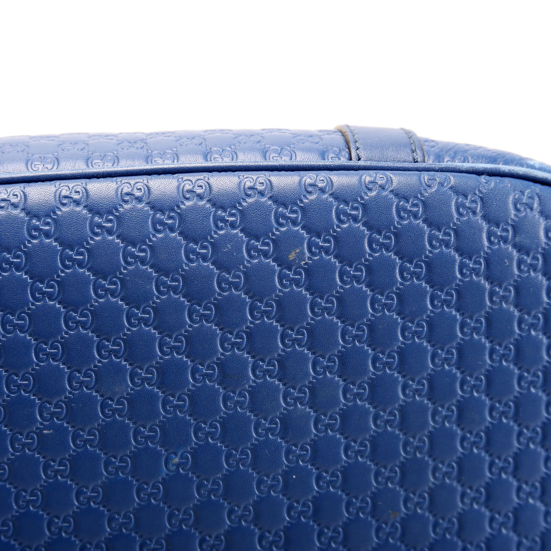 449663 Guccissima Dome Bag Medium Blue - Image 5