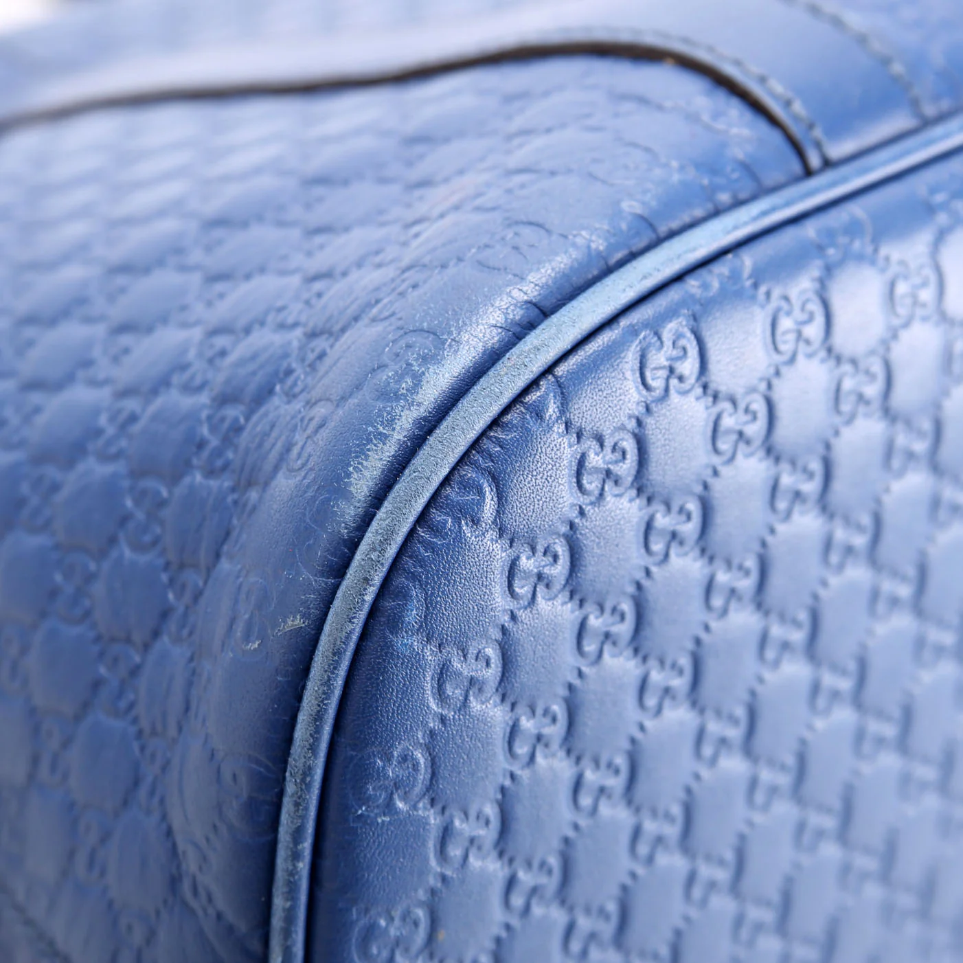 449663 Guccissima Dome Bag Medium Blue - Image 6