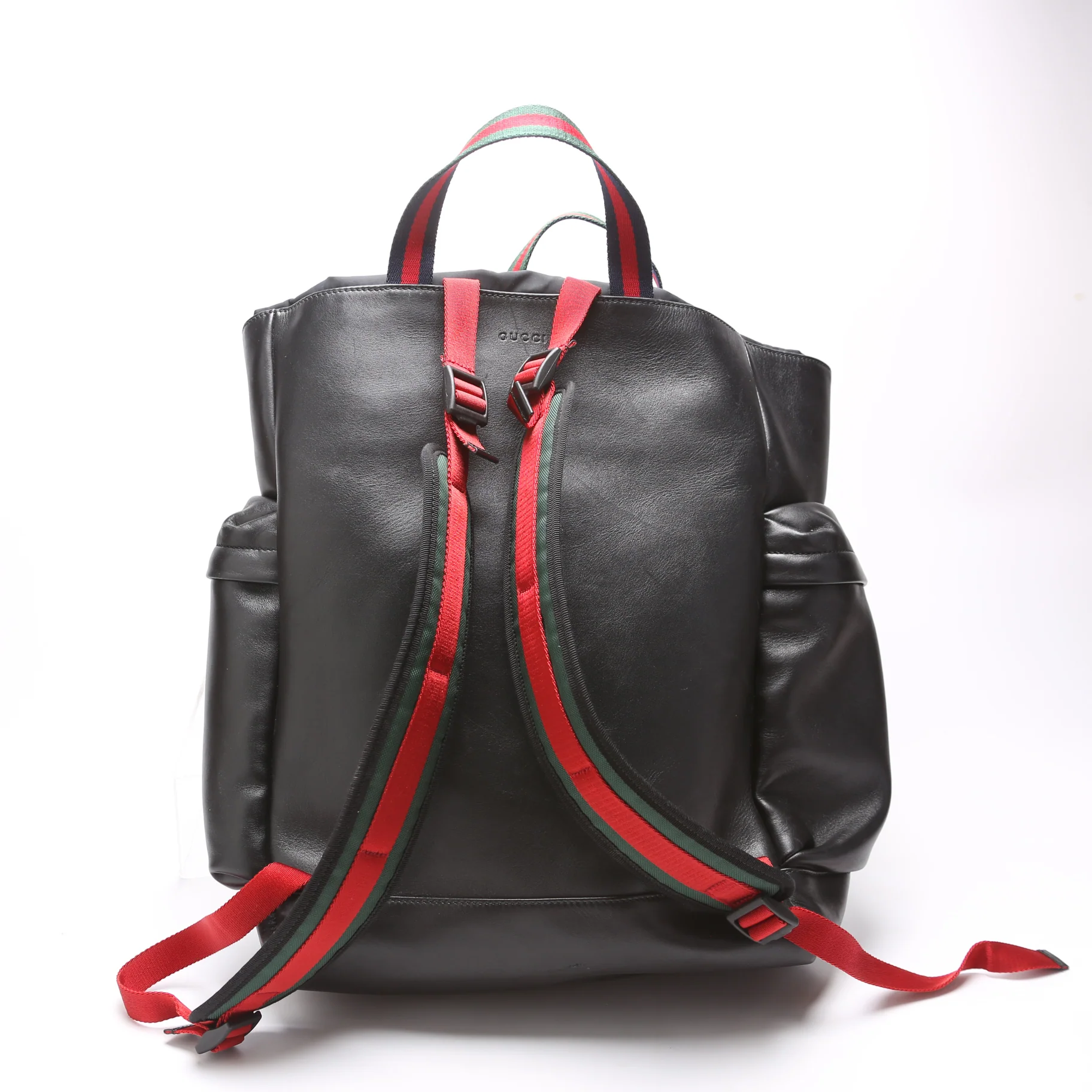 450979 King Snake Leather Drawstring Backpack - Image 3