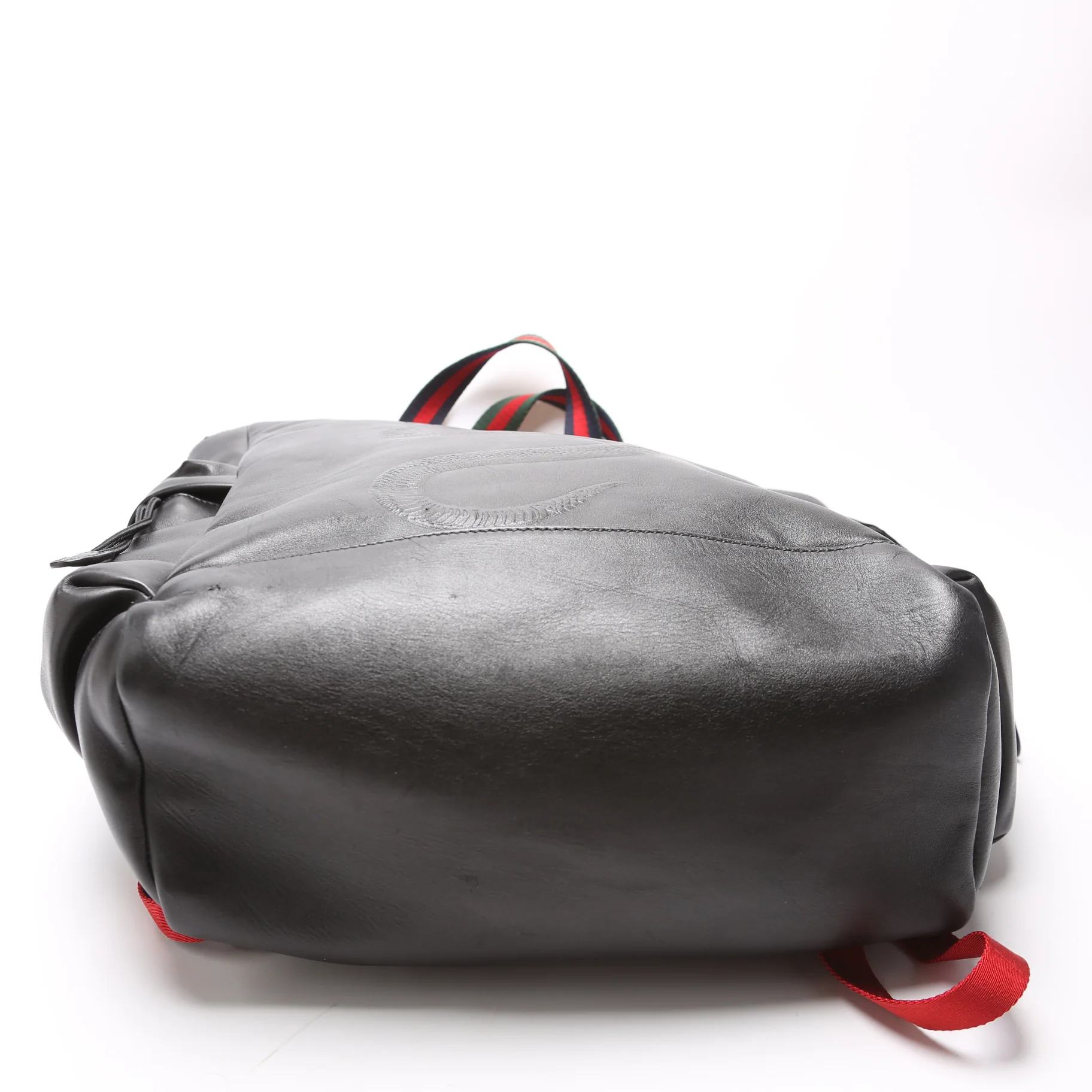 450979 King Snake Leather Drawstring Backpack - Image 4