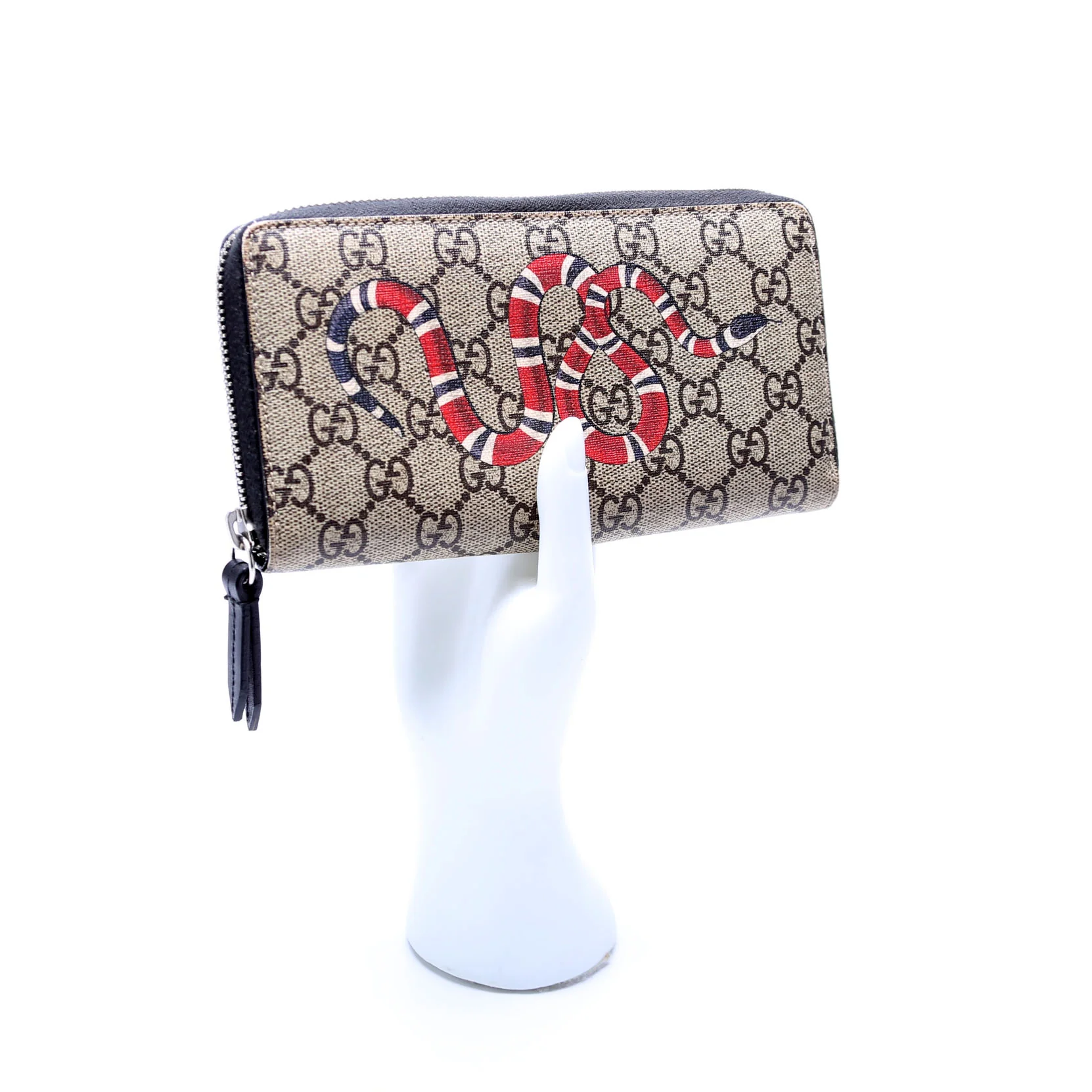 451273 GG Snake Wallet Red/Black - Image 8