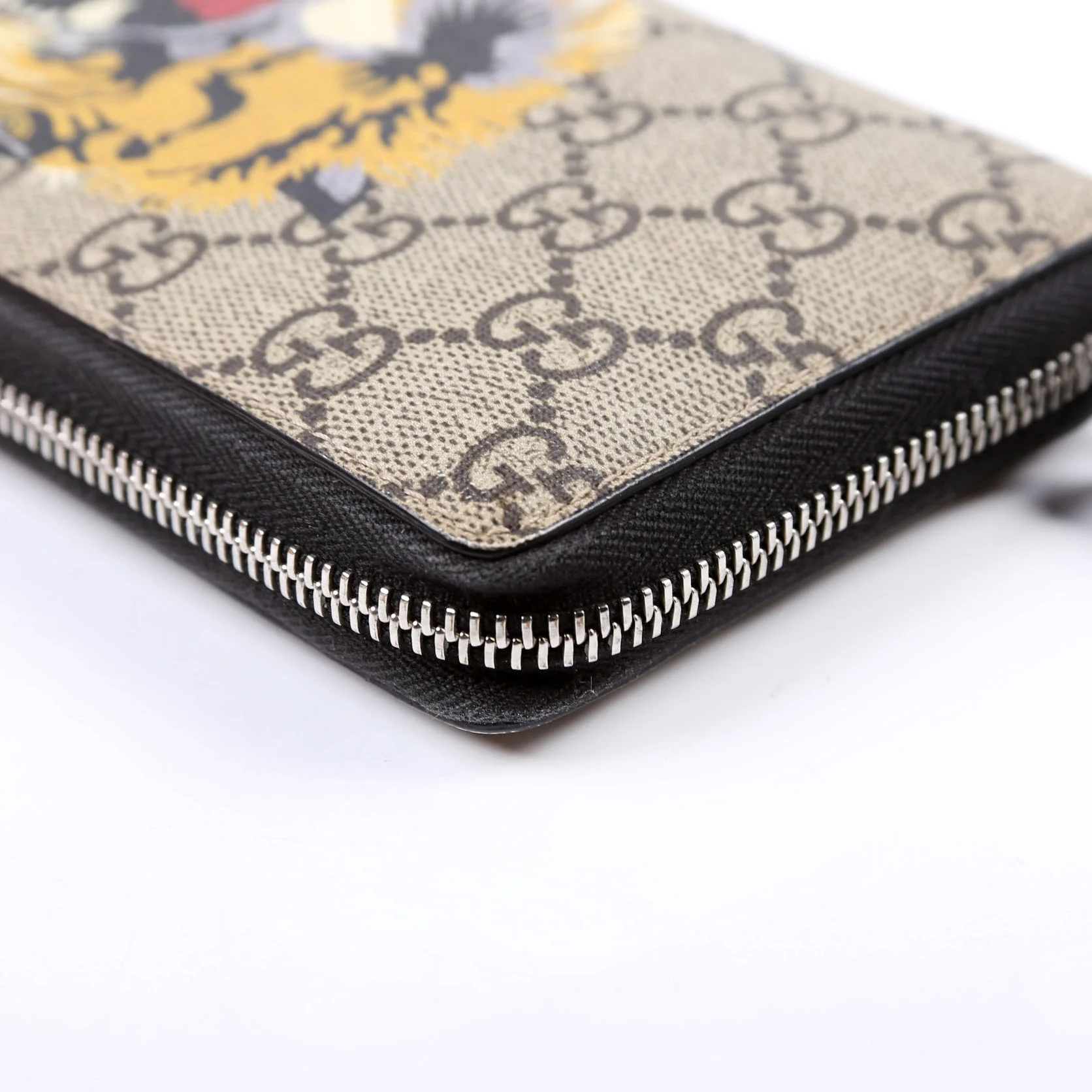 451273 GG Supreme Tiger Zip Around Wallet Beige/Multicolor - Image 9