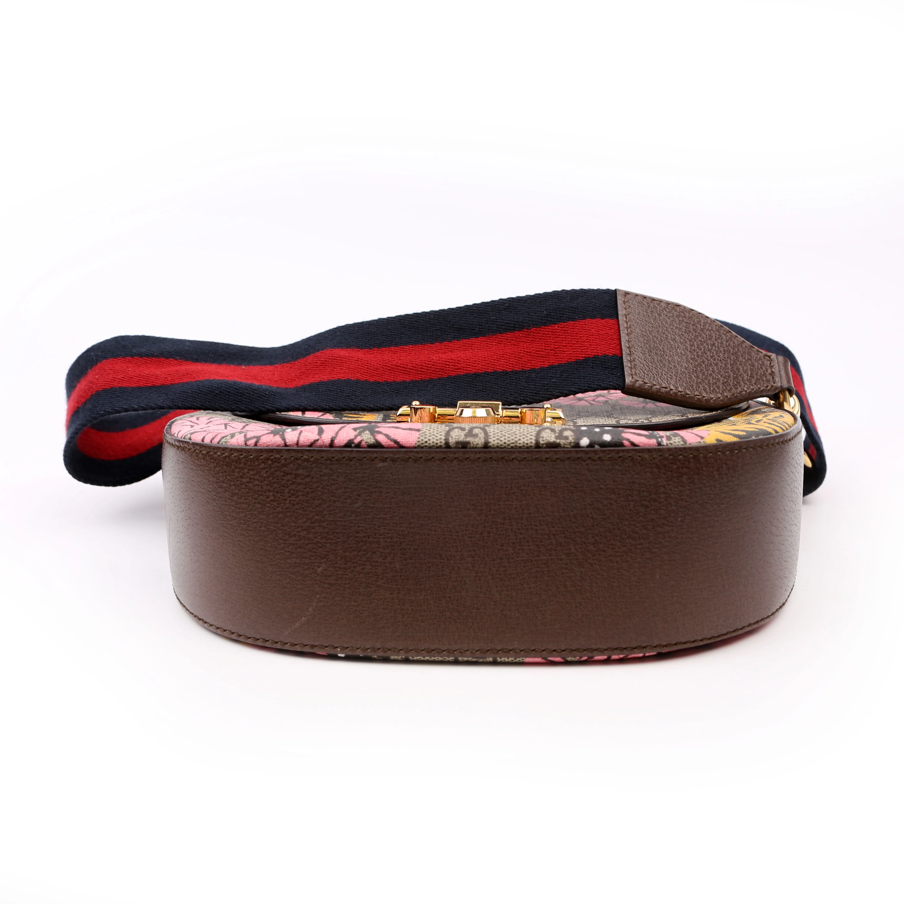 453189 GG Supreme Bengal Padlock Medium Messenger Brown - Image 5