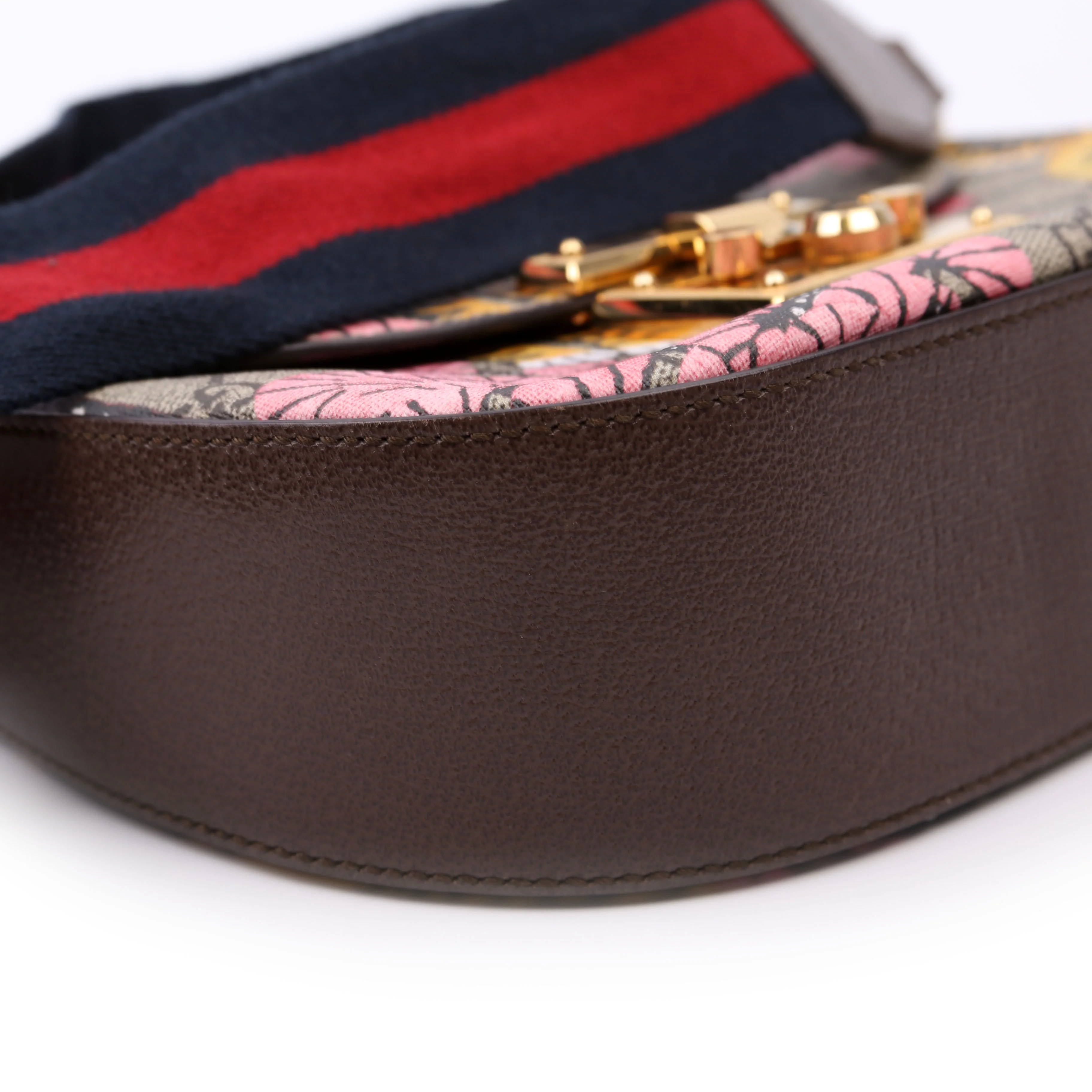 453189 GG Supreme Bengal Padlock Medium Messenger Brown - Image 6