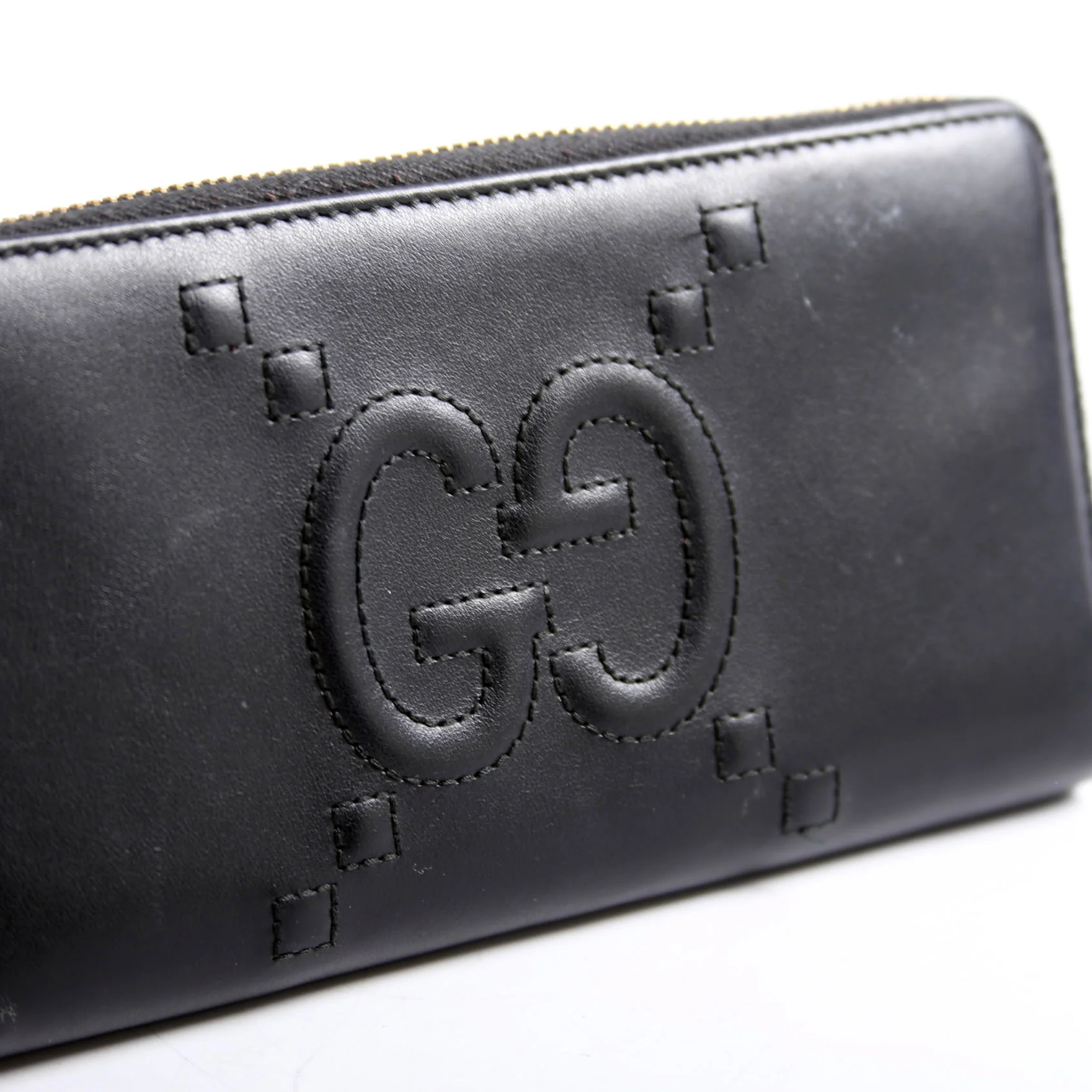 453393 Jumbo GG Zip Around Wallet Black - Image 10