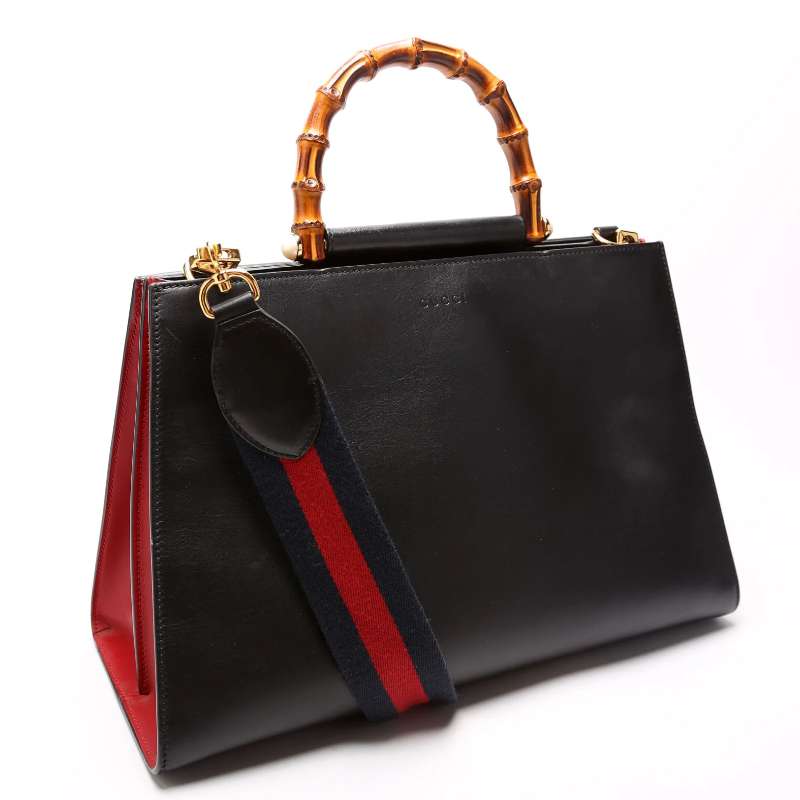 453764 Nymphaea Medium Bamboo Top Handle Black - Image 2