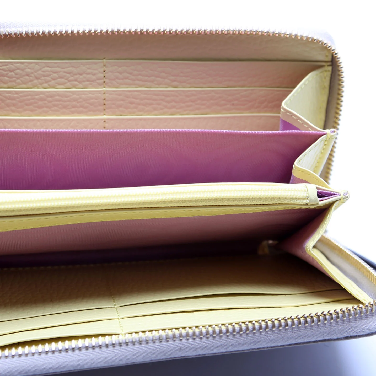 456117 GG Leather Zip Around Wallet Beige - Image 6