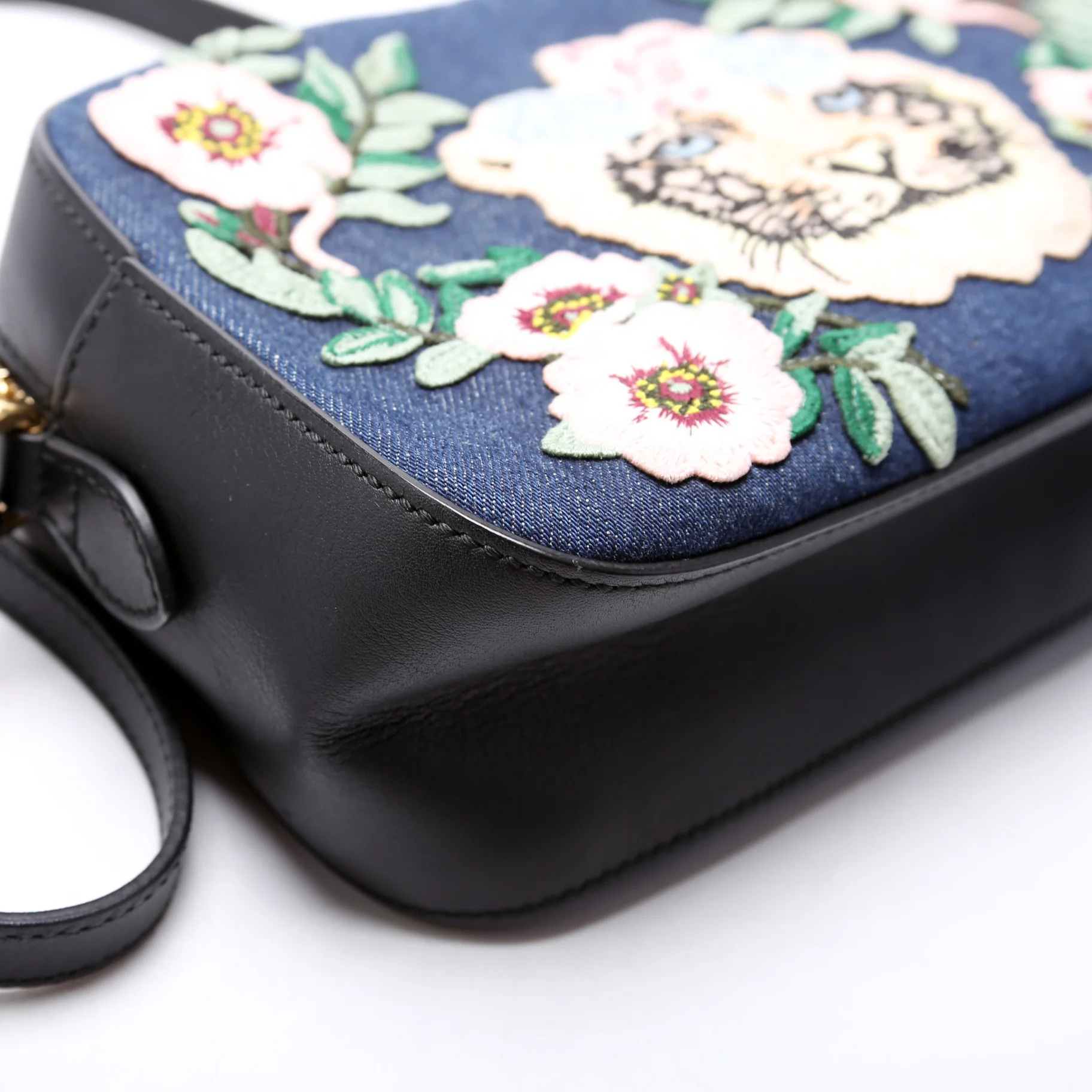 456547 Embroidered Denim Camera Bag - Image 5