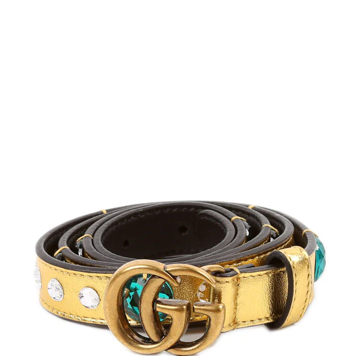 466479 Marmont Jeweled Belt Size 85/34 Gold
