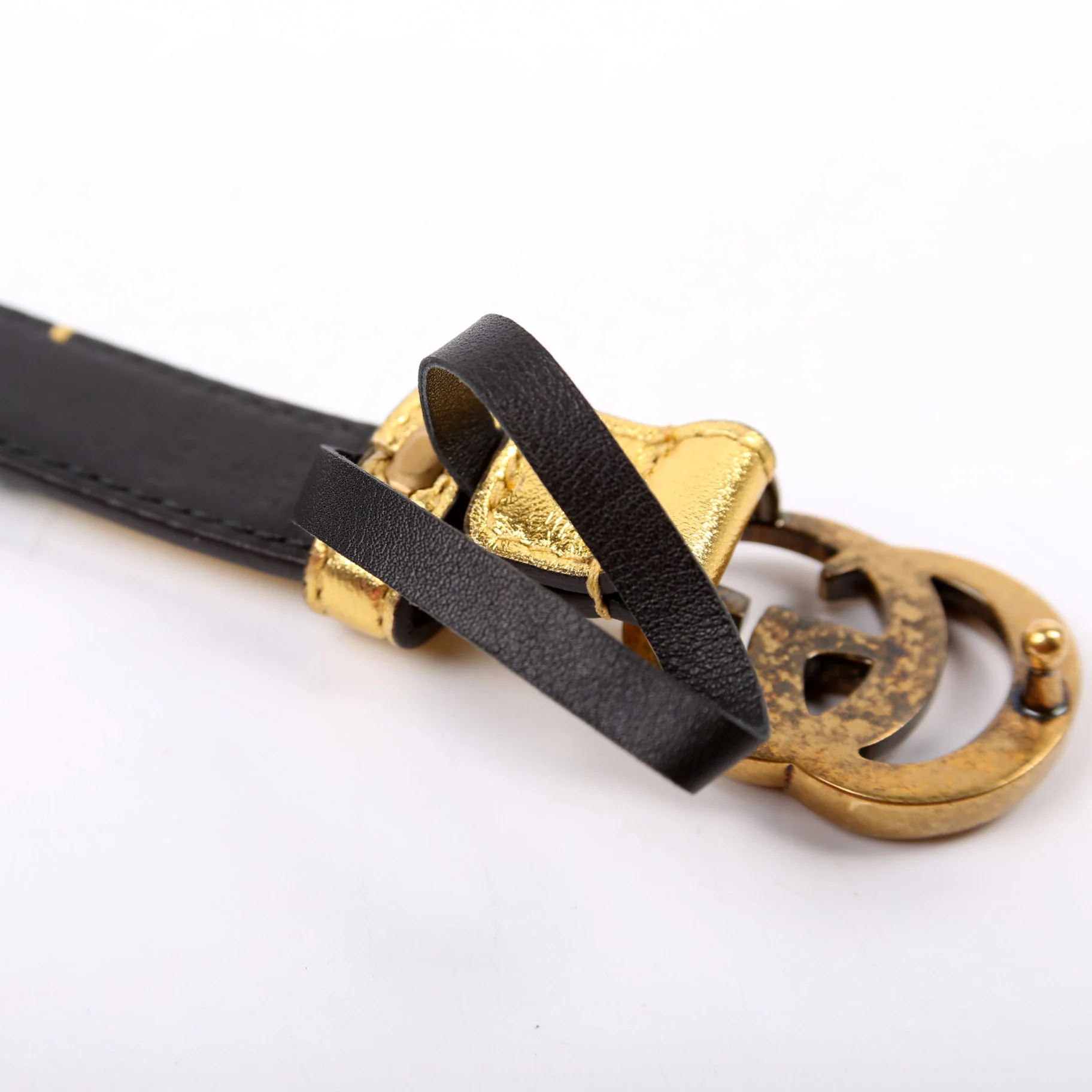466479 Marmont Jeweled Belt Size 85/34 Gold - Image 4