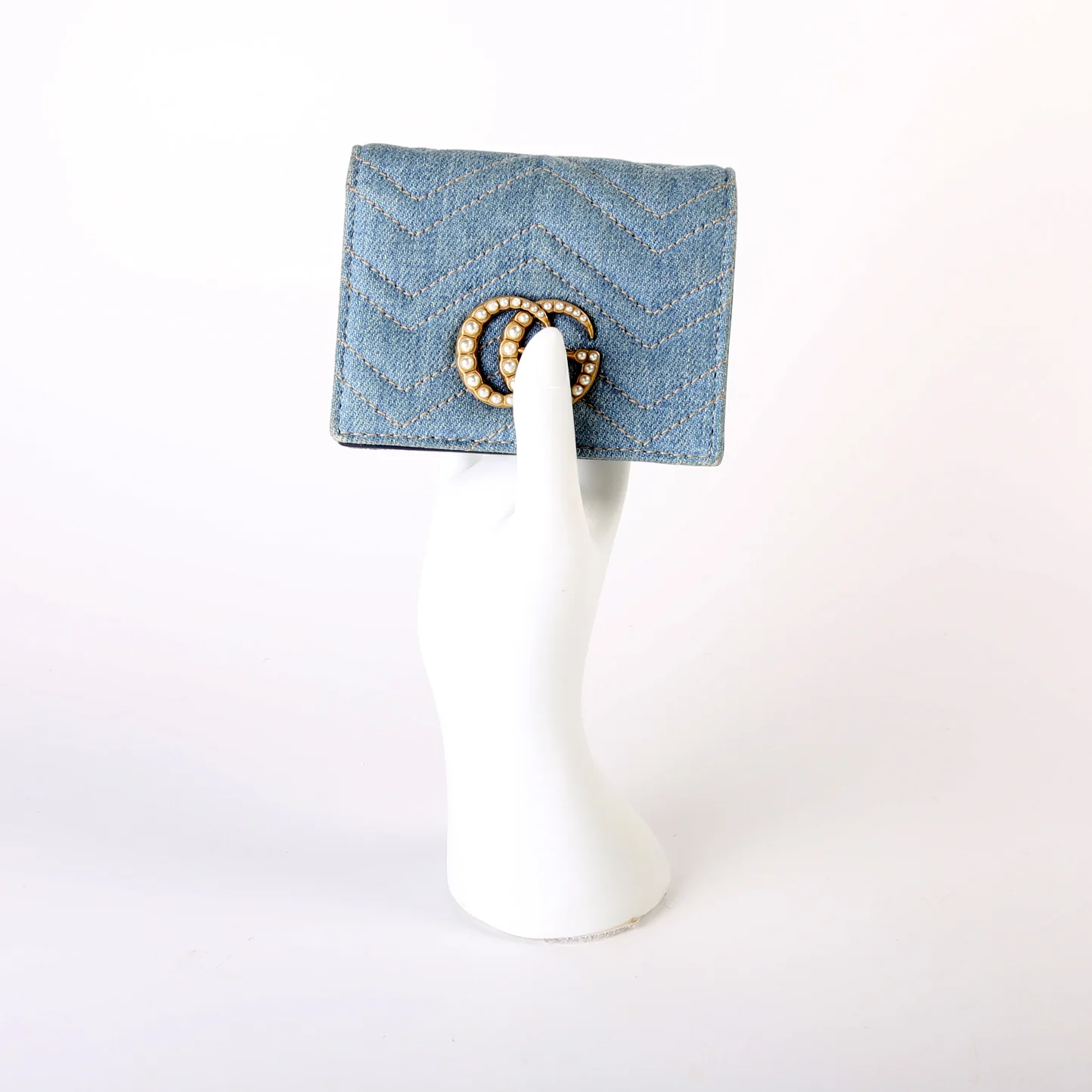 466492 Denim Marmont Card Case - Image 10
