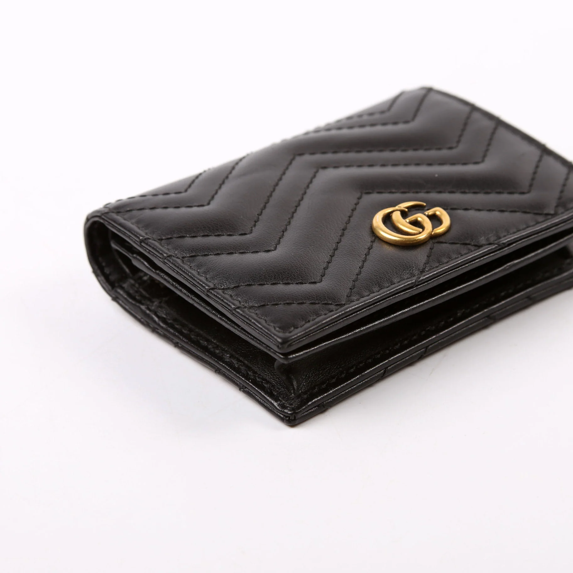 466492 GG Marmont Card Case Black - Image 4