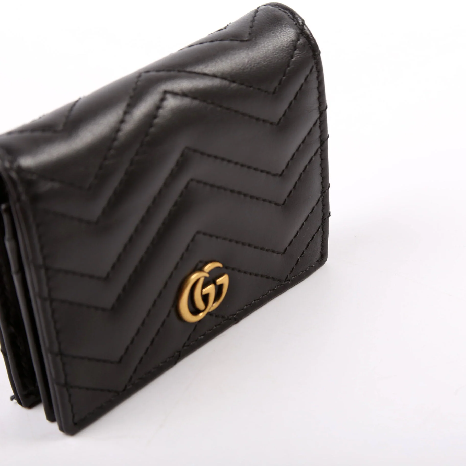 466492 GG Marmont Card Case Black - Image 7