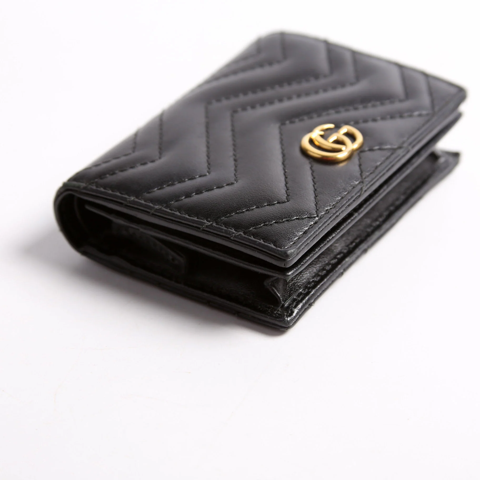 466492 GG Marmont Card Case Black - Image 4