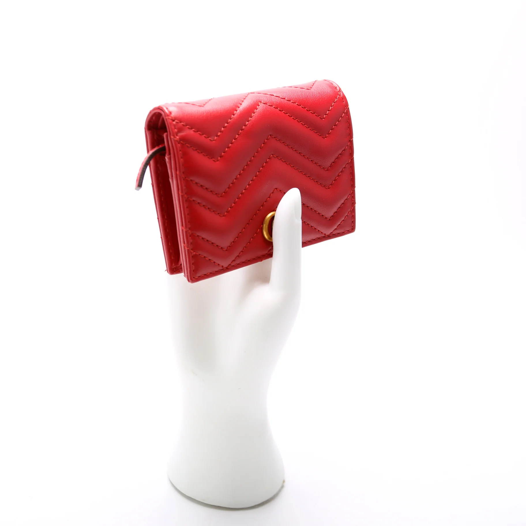 466492 GG Marmont Card Case Red - Image 9