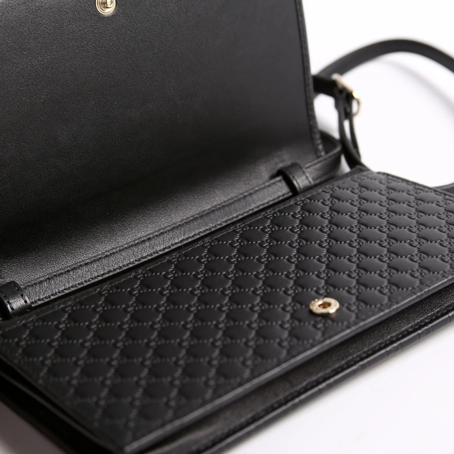 466507 Micro GG Wallet On Chain Black - Image 7