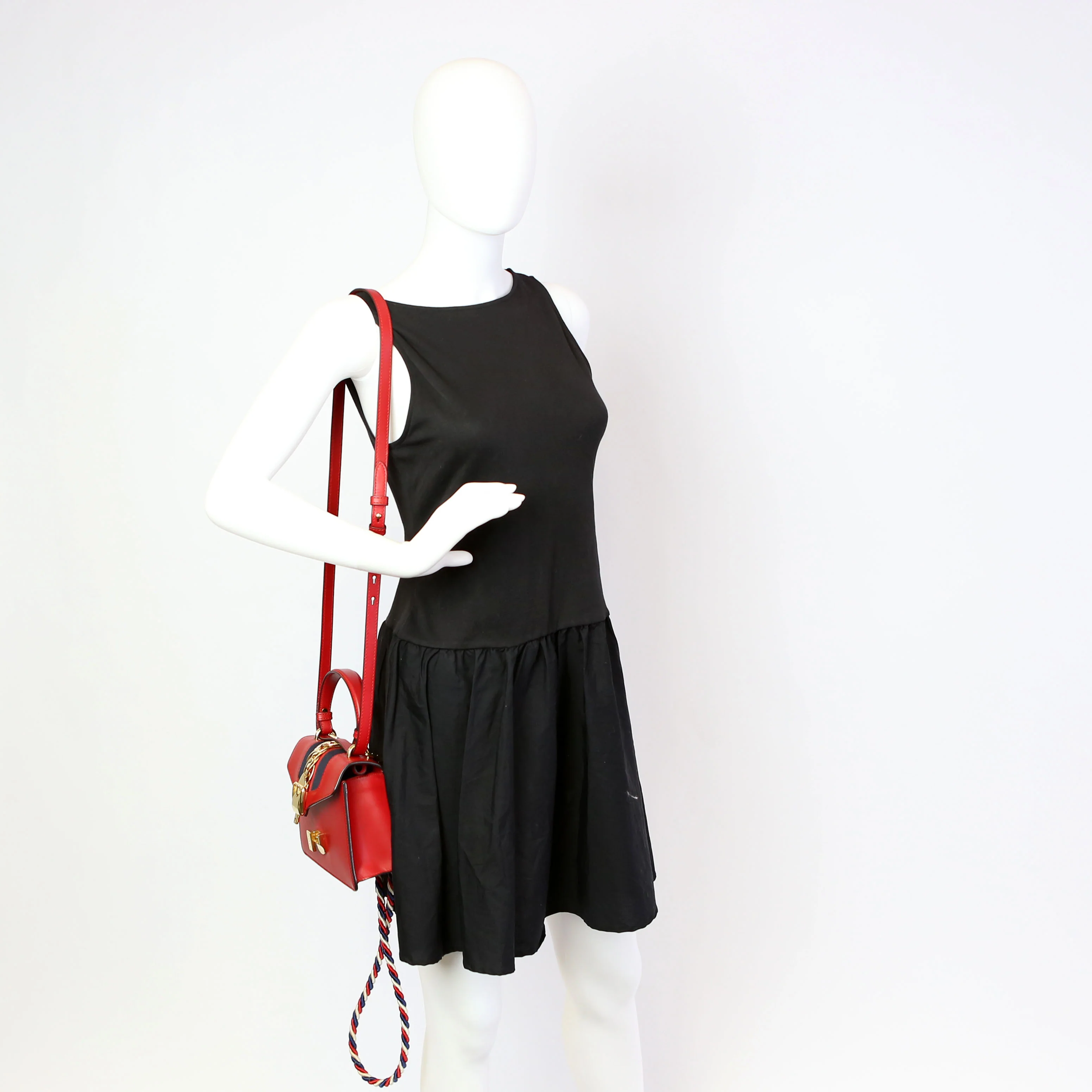 470270 Sylvie Mini Bag Red - Image 11