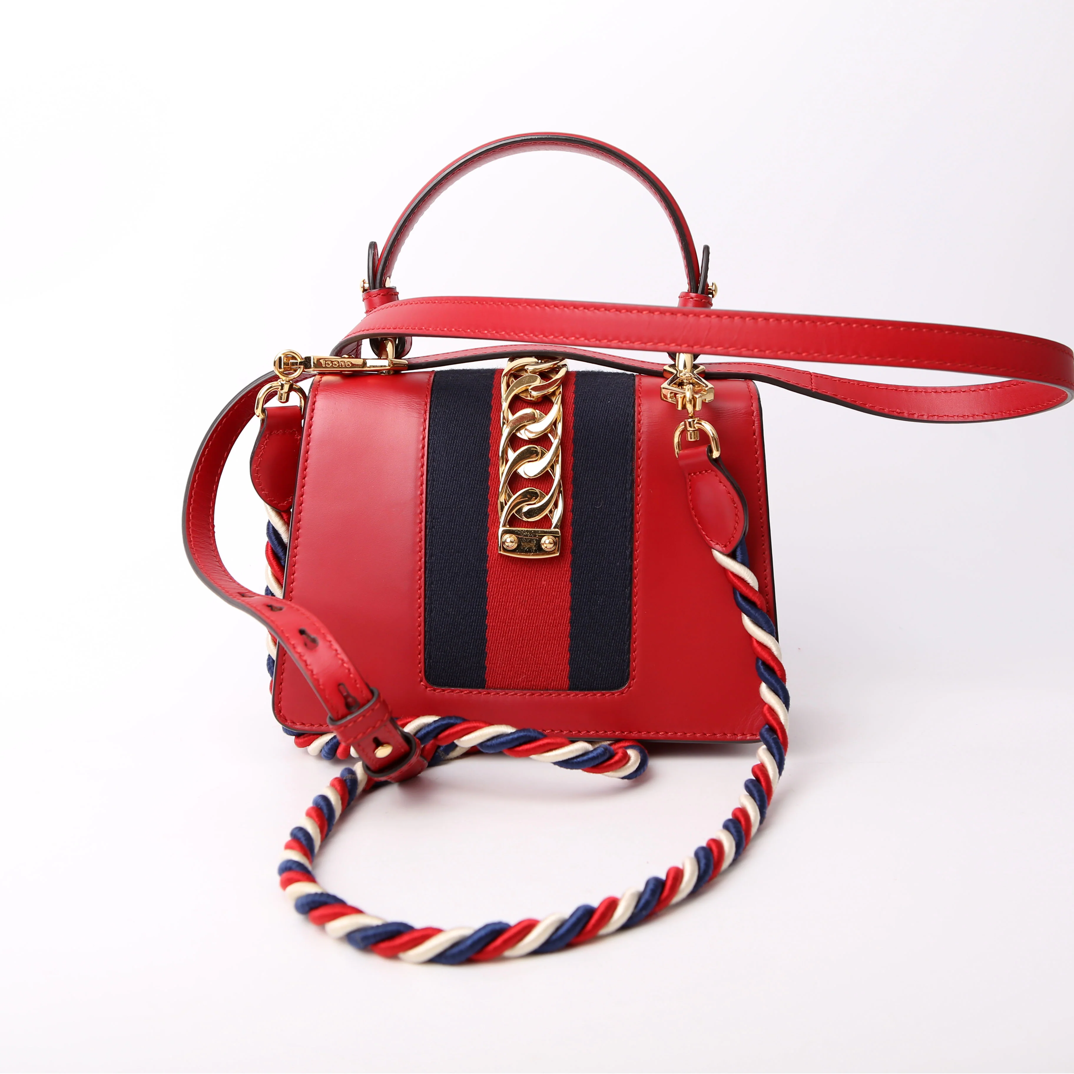470270 Sylvie Mini Bag Red - Image 3