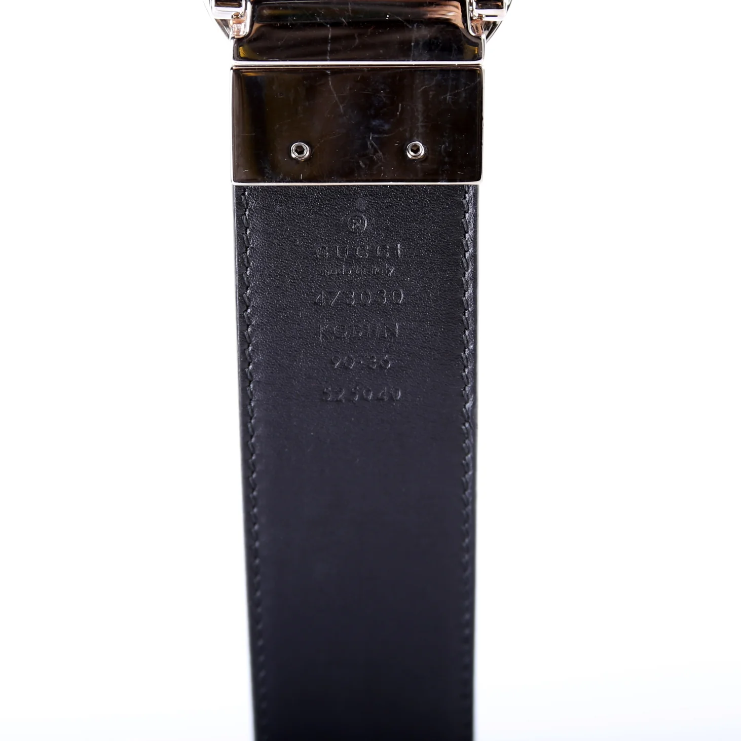 473030 GG Supreme Leather Reversible Belt Size 90/36 - Image 5