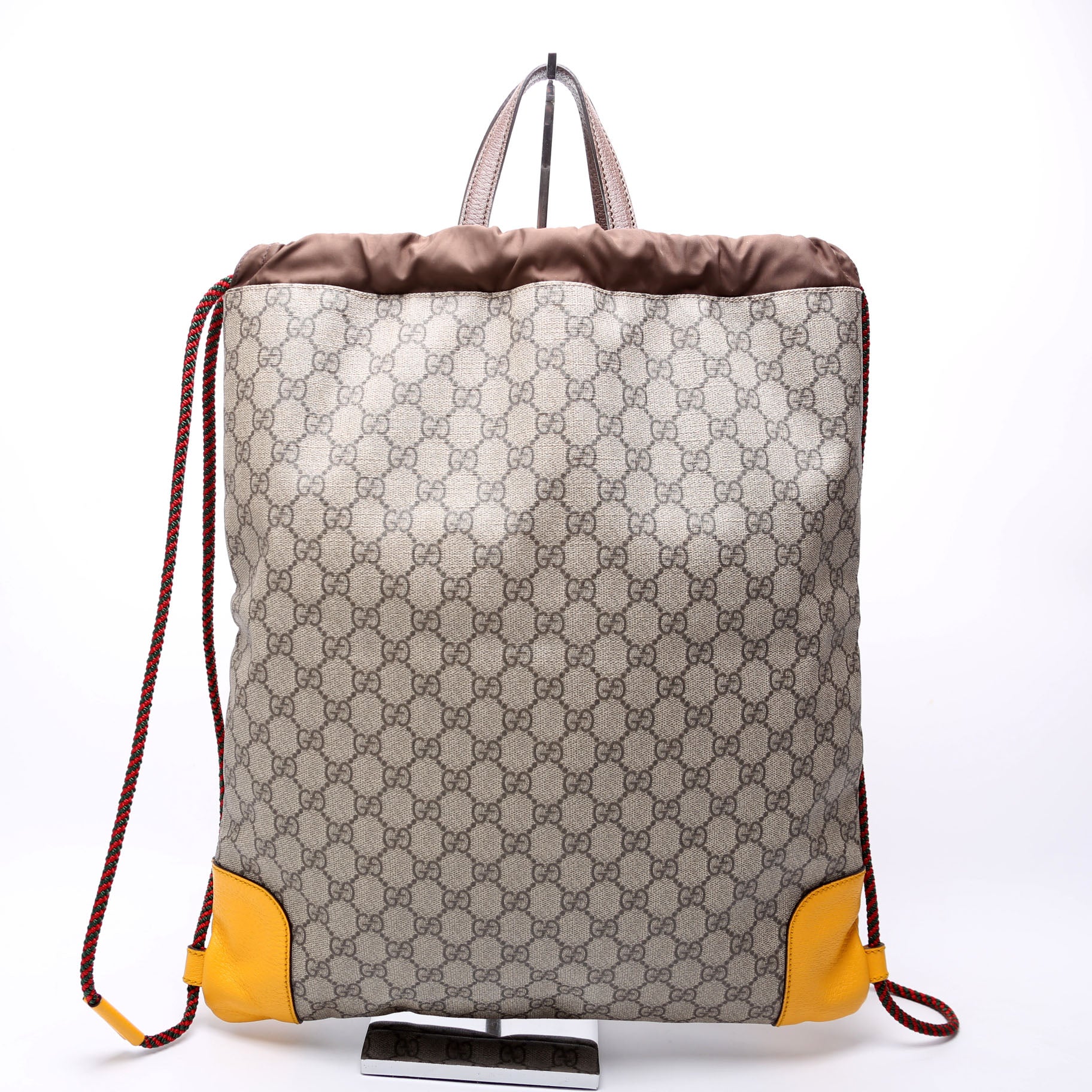 473872 Neo Vintage Drawstring Backpack Brown - Image 3