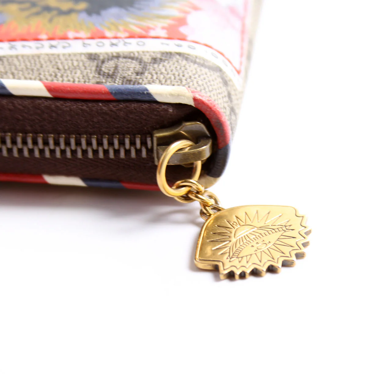 473909 GG Supreme Courrier Embossed UFP Zip Around Wallet Beige/Multicolor - Image 10