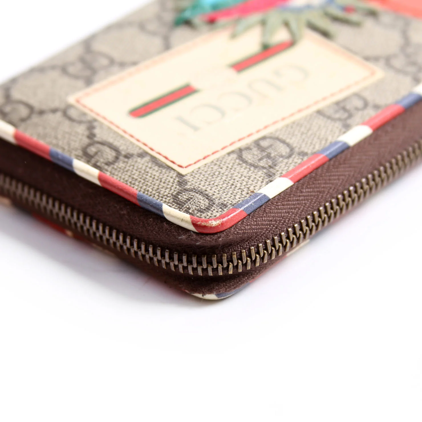 473909 GG Supreme Courrier Embossed UFP Zip Around Wallet Beige/Multicolor - Image 6