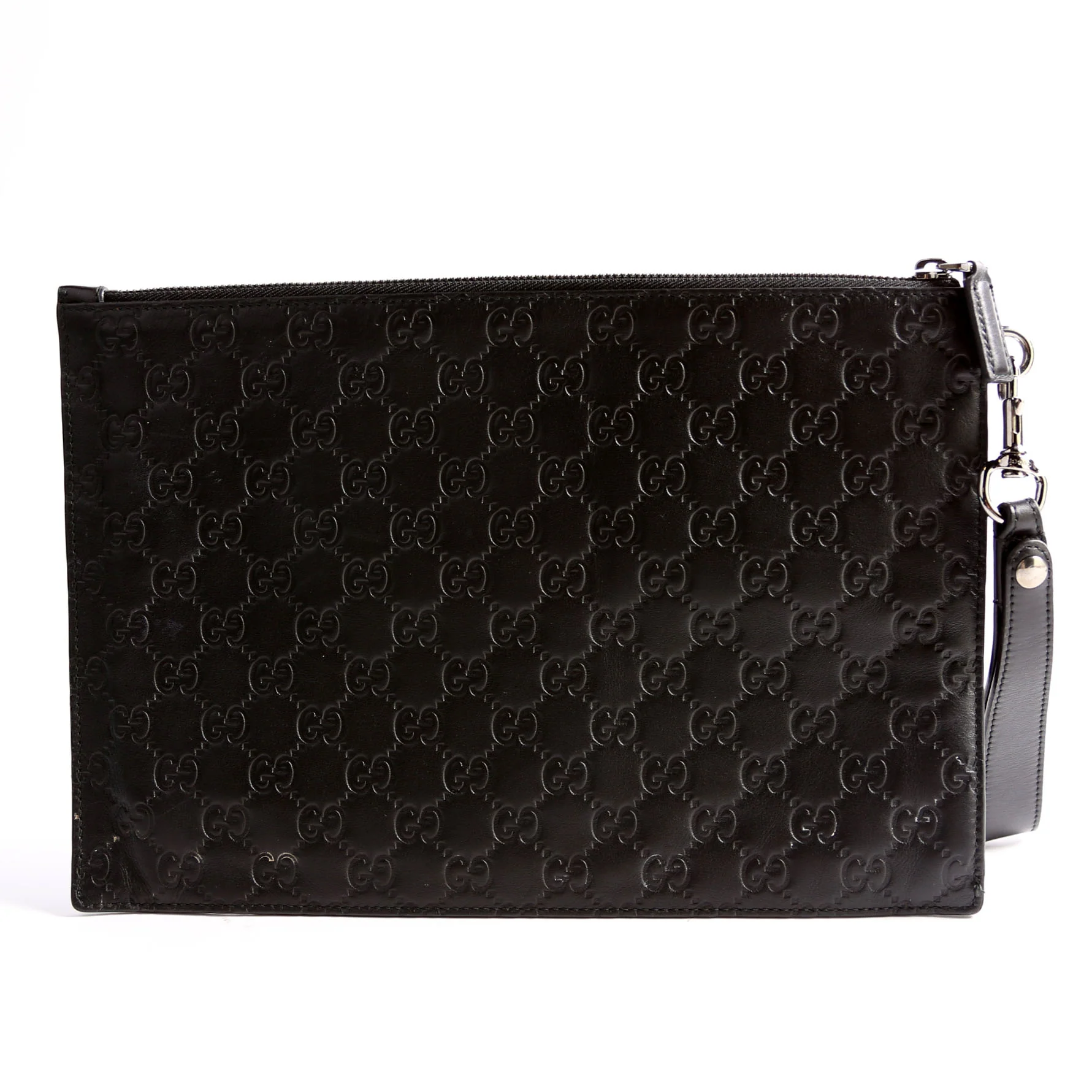 473963 Guccissima Zip Clutch Black - Image 2