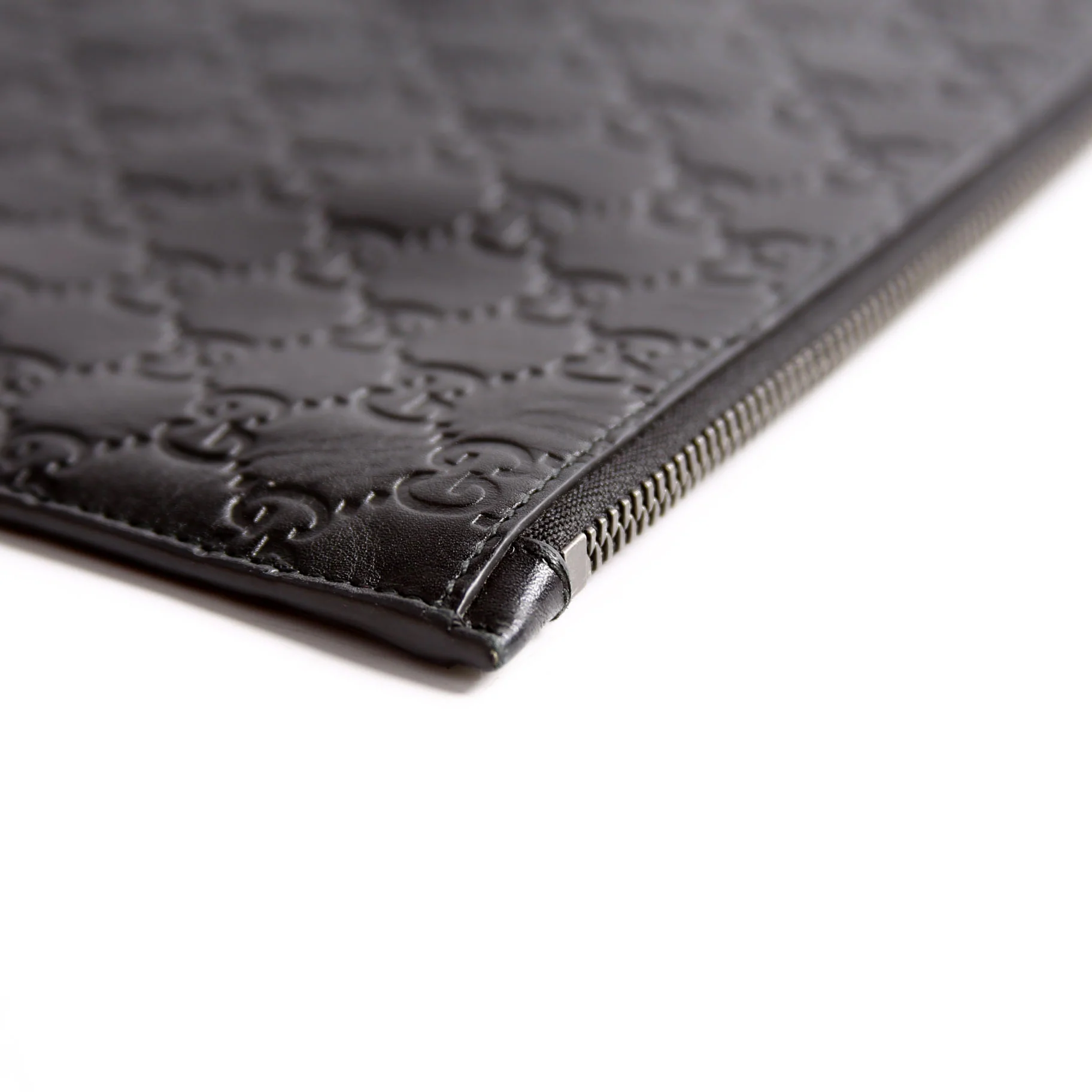 473963 Guccissima Zip Clutch Black - Image 8