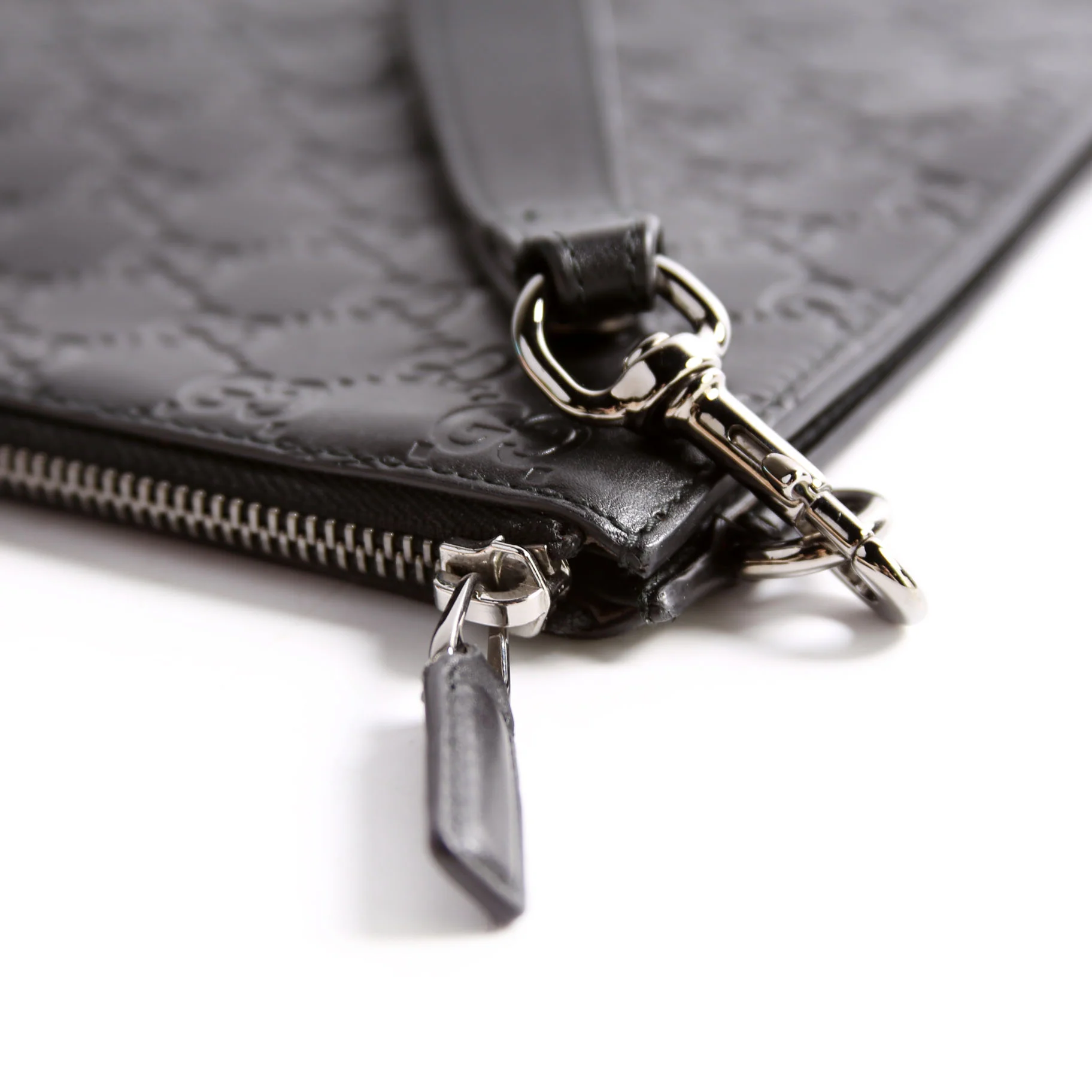 473963 Guccissima Zip Clutch Black - Image 9