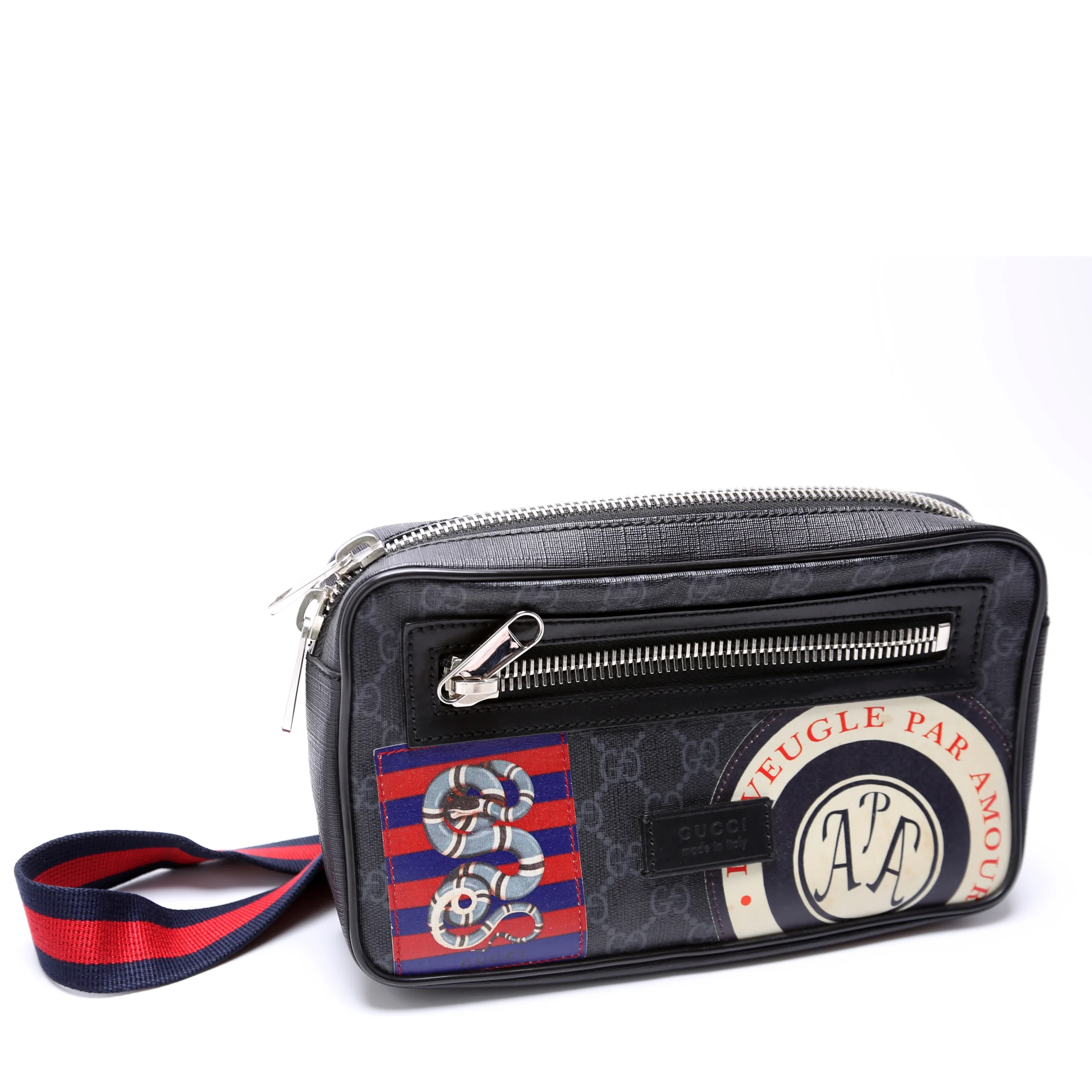 474293 Soft GG Supreme Night Courrier Belt Bag Black - Image 2