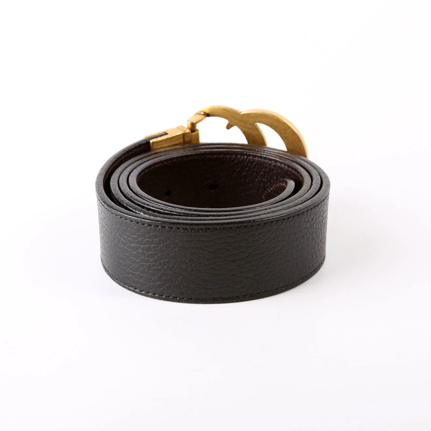 474350 Marmont Reversible Leather Belt Size 95/38 Black - Image 3