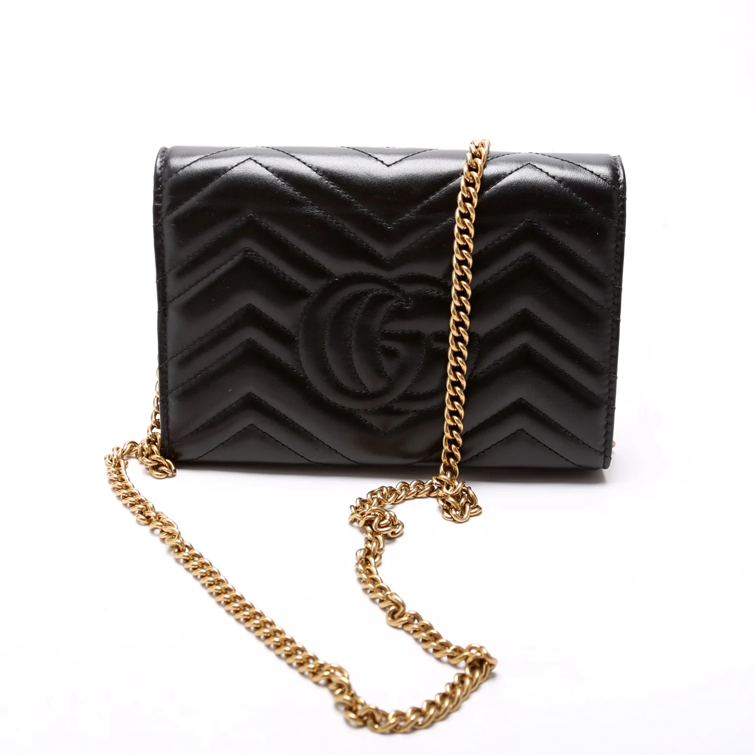 474575 Marmont Chain Wallet Black - Image 3