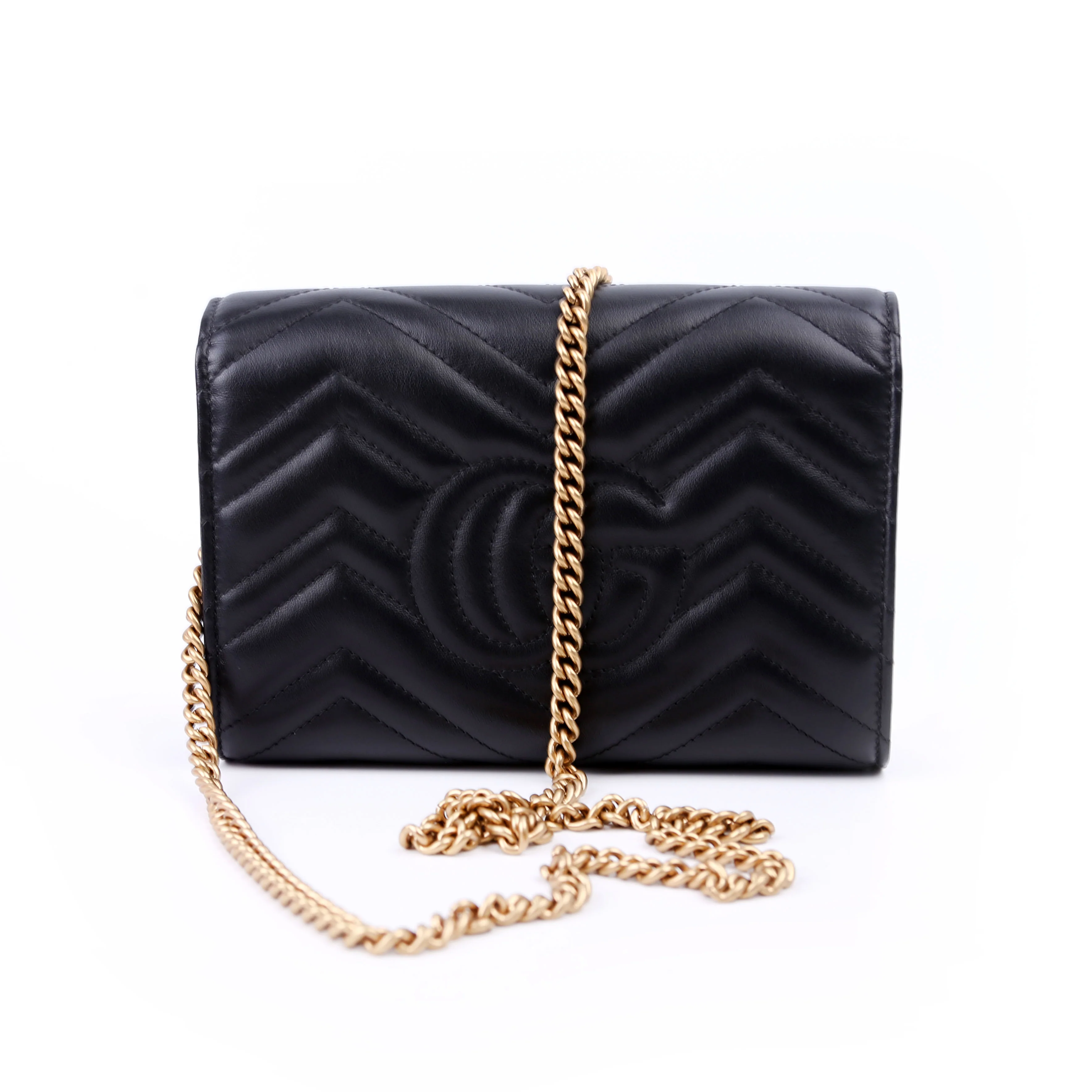 474575 Marmont Chain Wallet Black - Image 2