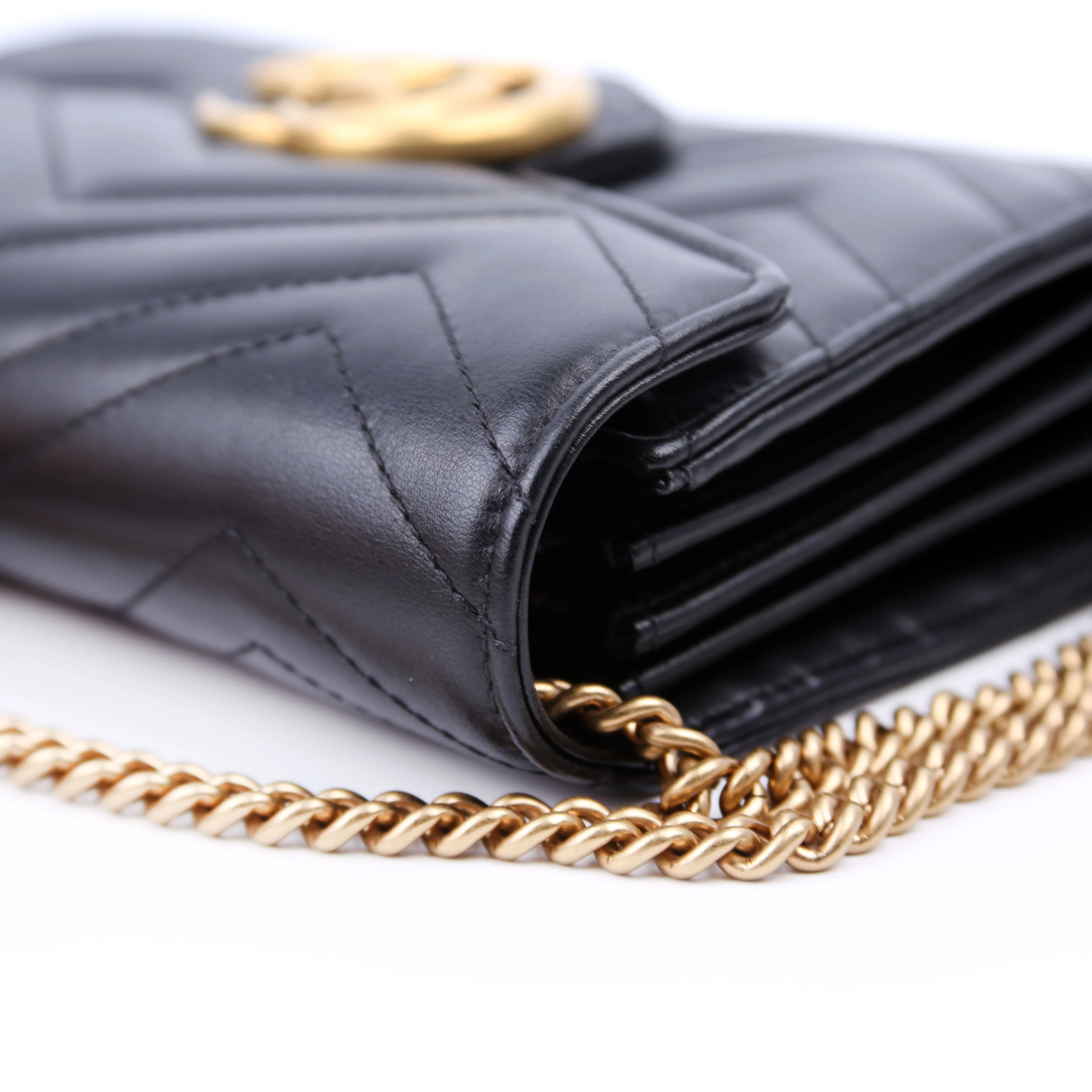 474575 Marmont Chain Wallet Black - Image 9