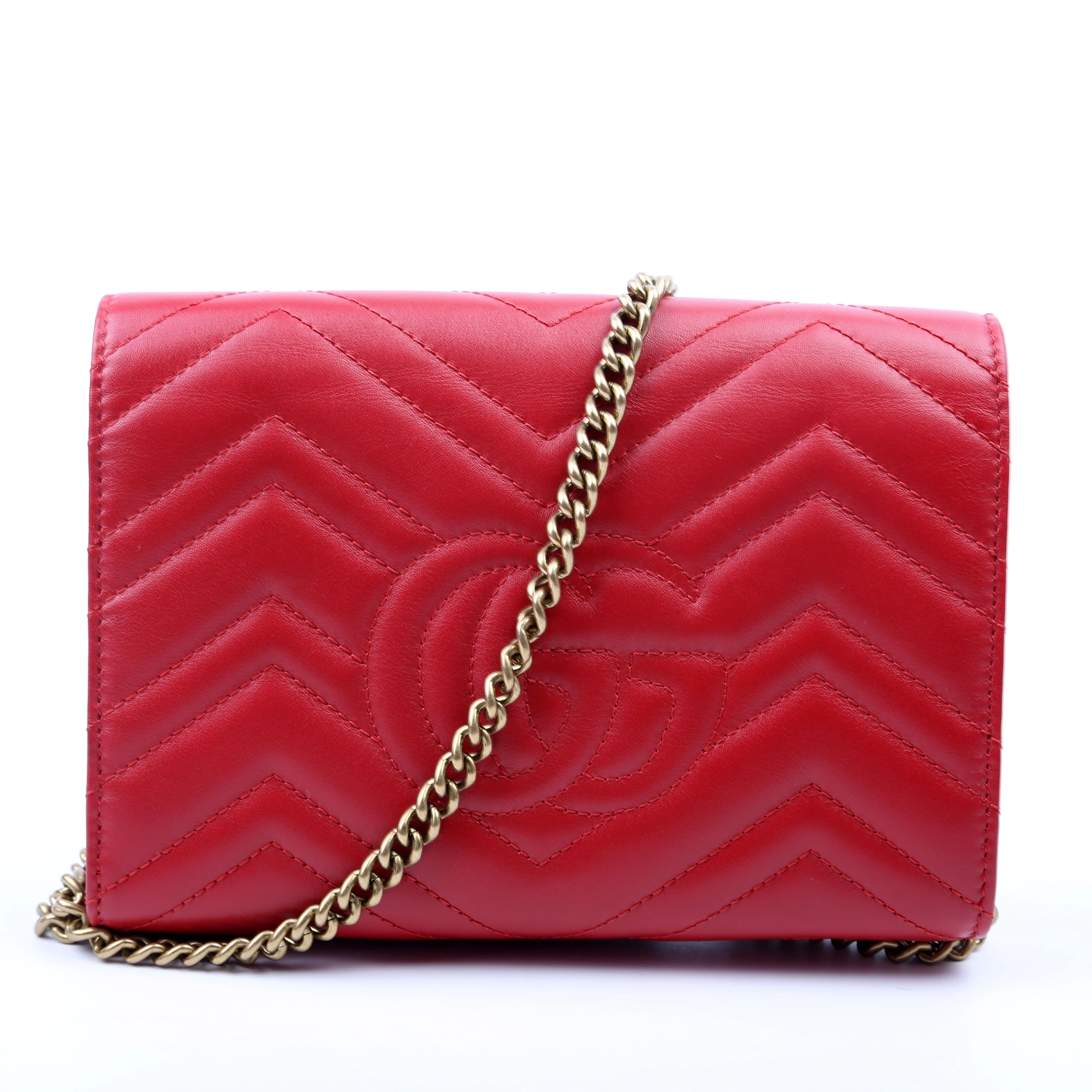 474575 Marmont Chain Wallet Red - Image 3