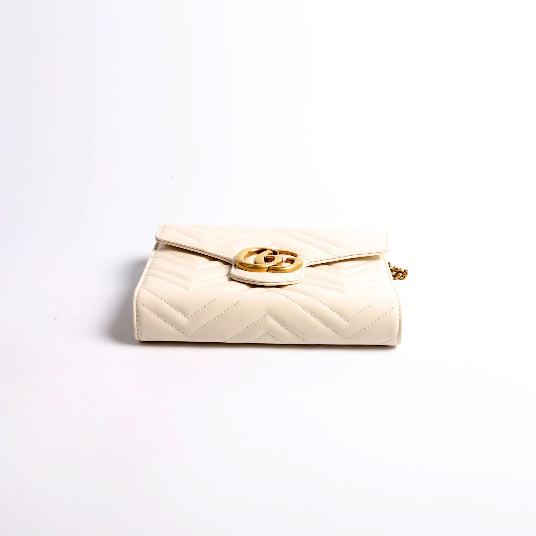 474575 Marmont Chain Wallet White - Image 3
