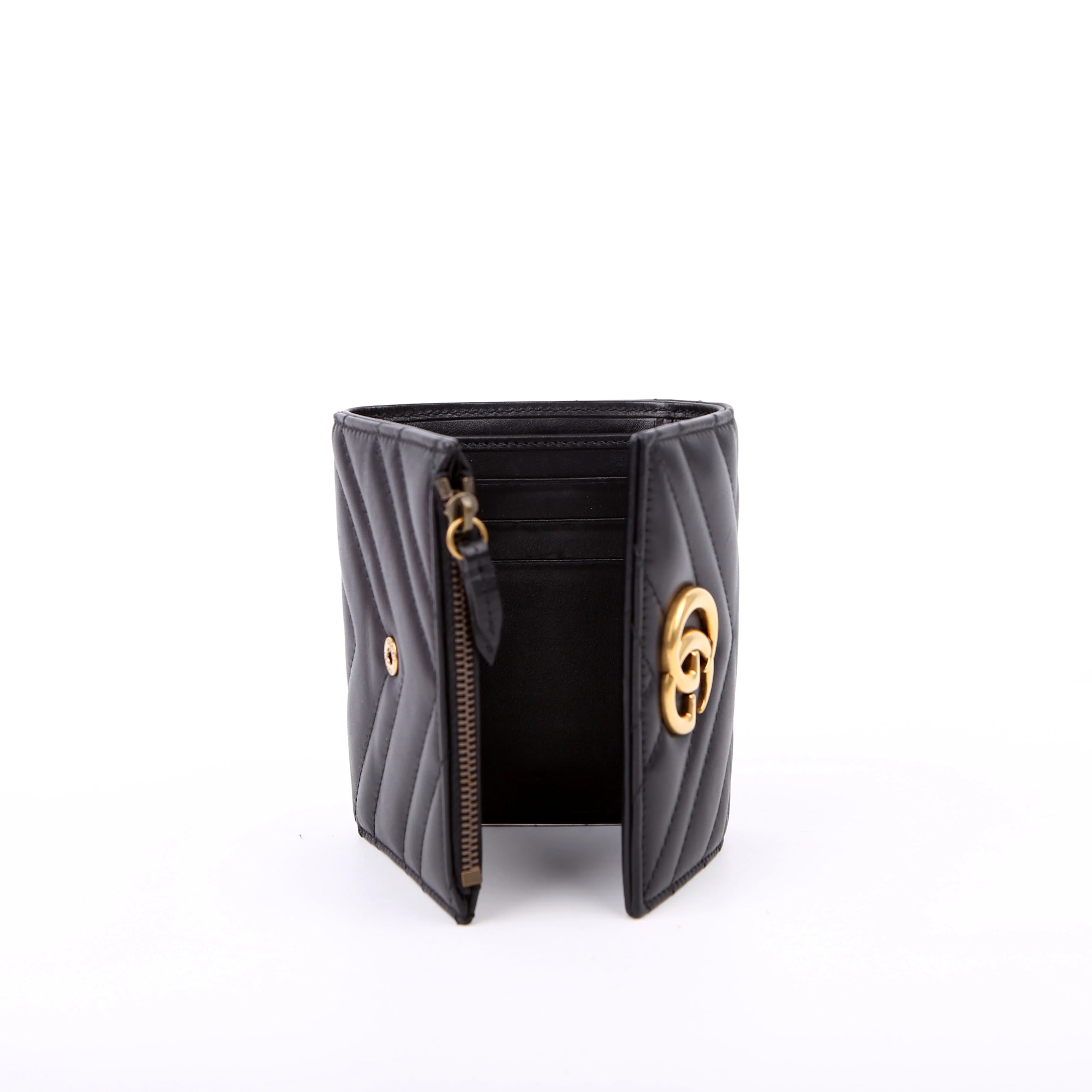 474802 GG Marmont Compact Wallet Black - Image 12