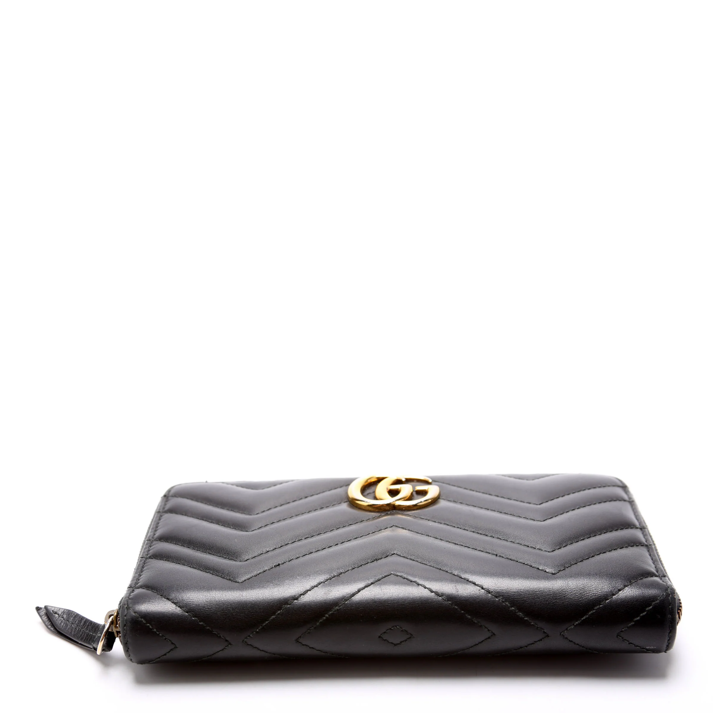 474814 GG Marmont Zip Around Organizer Wallet Black - Image 4