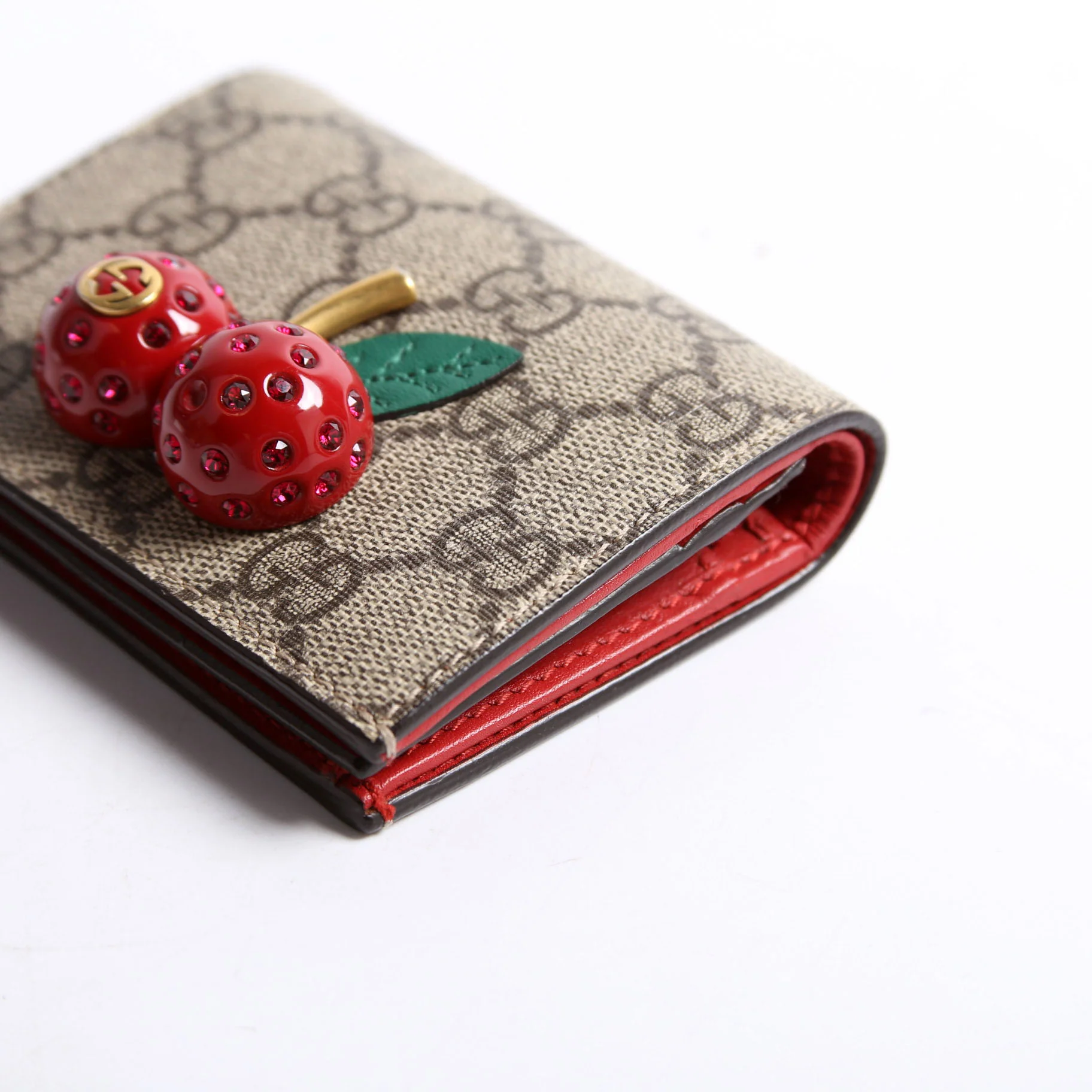 476050 GG Supreme Cherries Card Case Red - Image 5