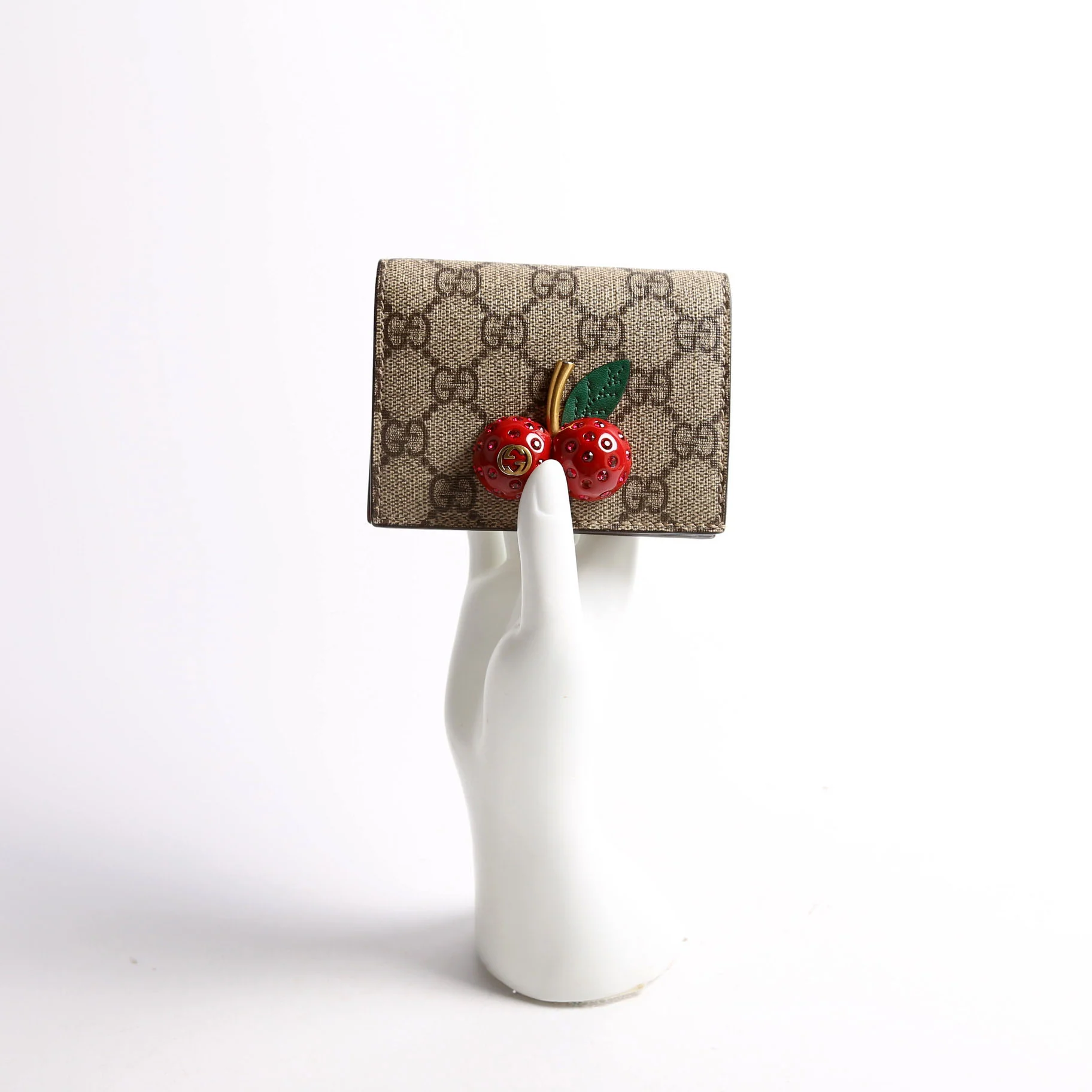 476050 GG Supreme Cherries Card Case Red - Image 8