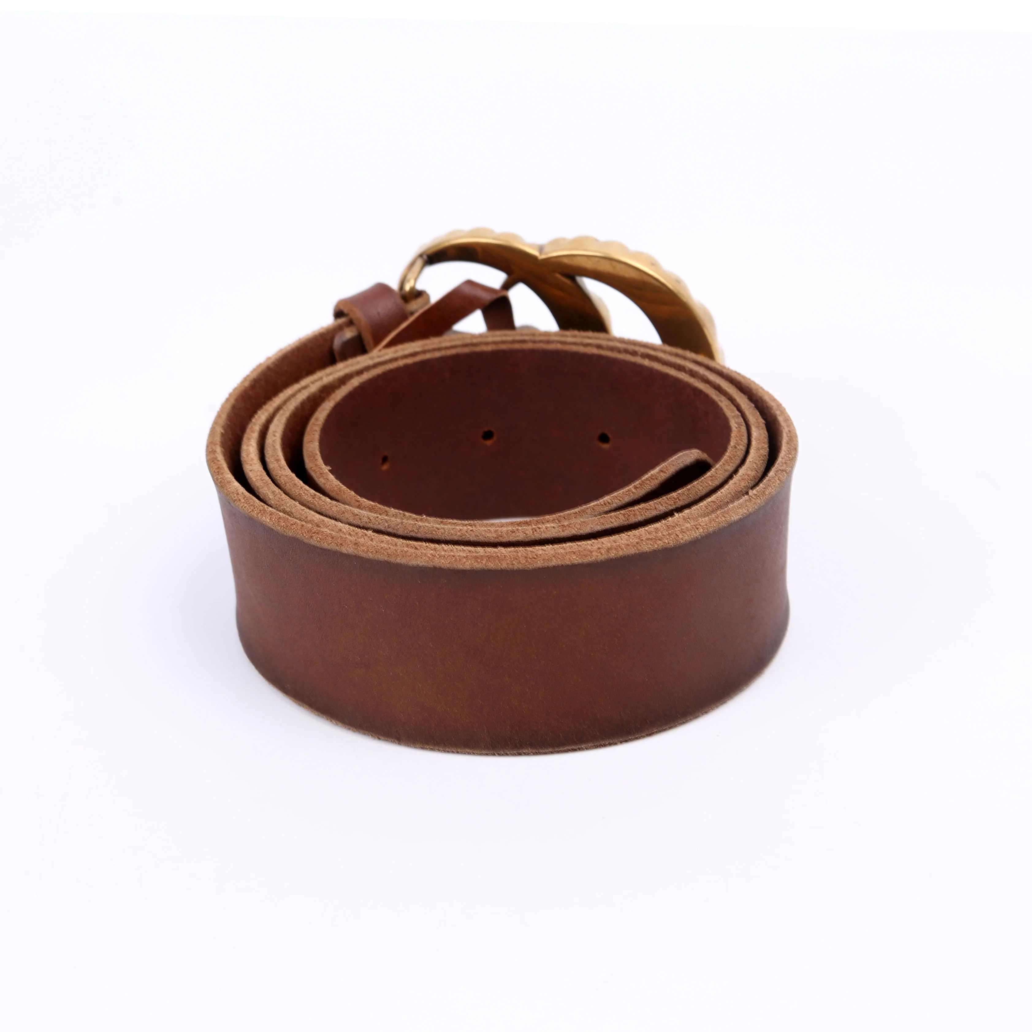 476341 Crystal GG Leather Belt Size 95/38 Brown - Image 3